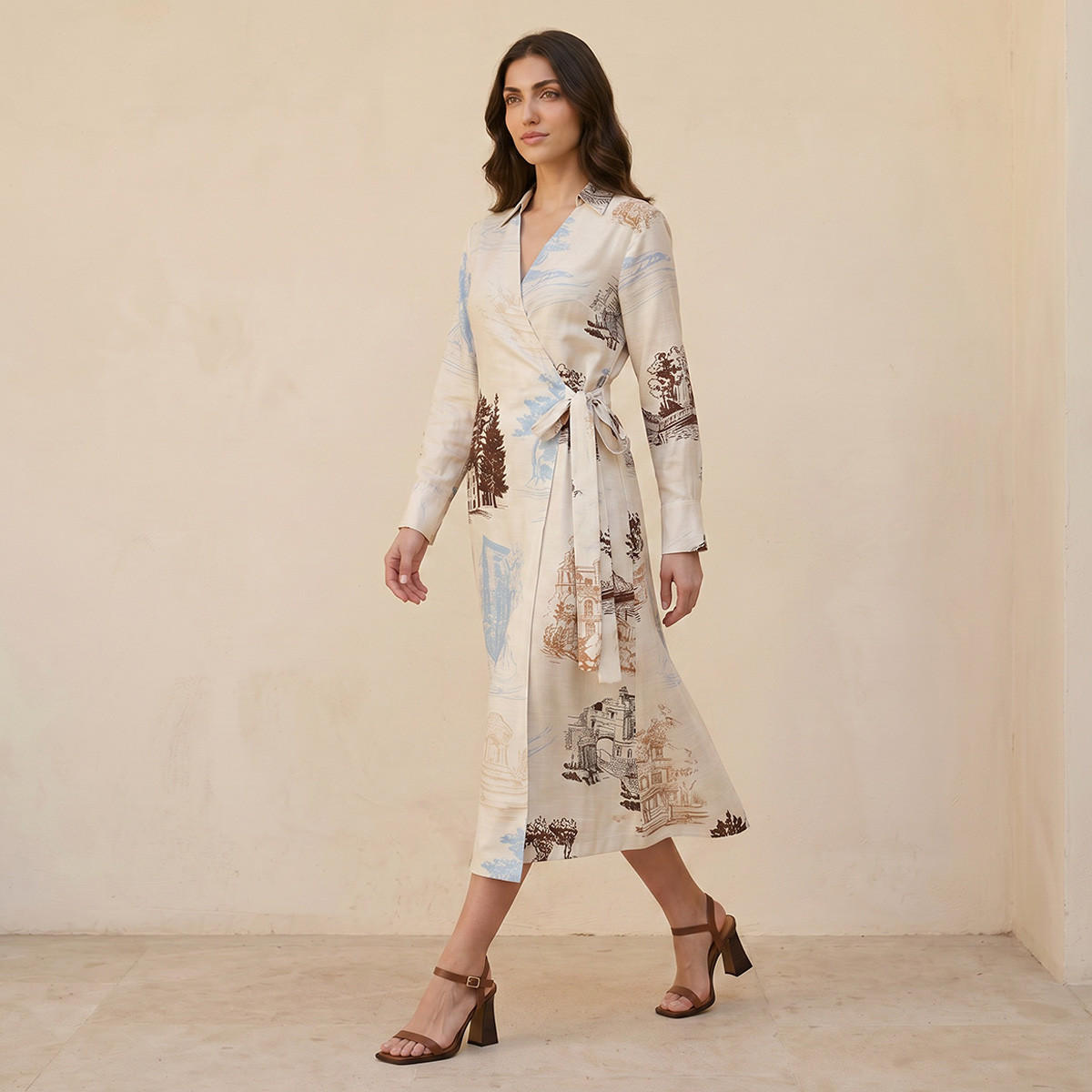 Splash Iconic Printed Wrap Dress-women-clothing-dresses-image-3