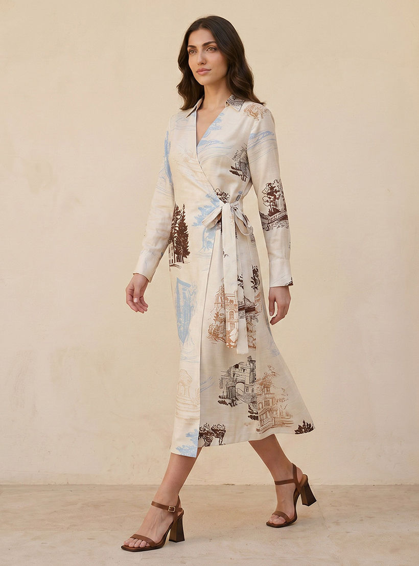 Splash Iconic Printed Wrap Dress-women-clothing-dresses-image-3