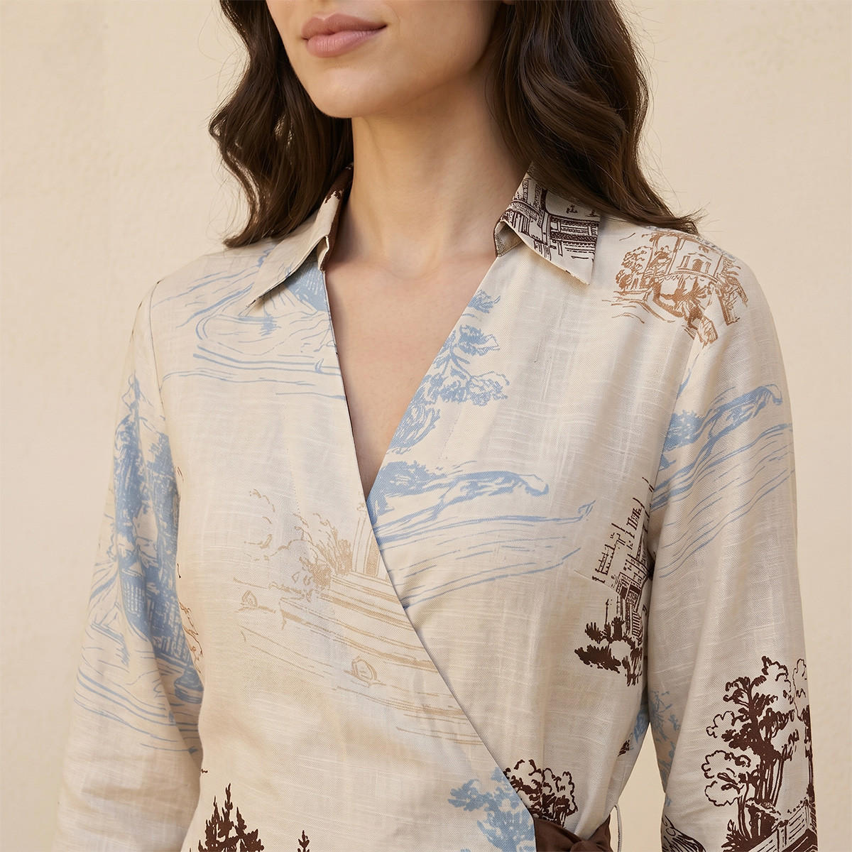 Splash Iconic Printed Wrap Dress-women-clothing-dresses-image-6