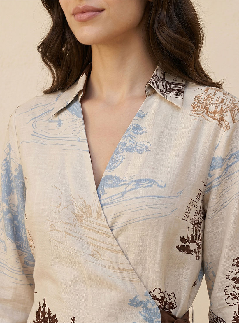 Splash Iconic Printed Wrap Dress-women-clothing-dresses-image-6