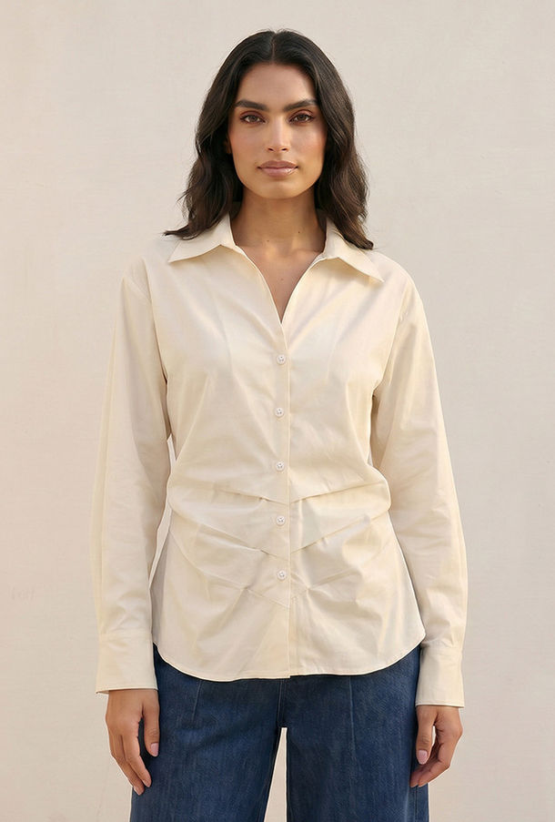 Splash Iconic Poplin Shirt with Volume Sleeves-women-image-1