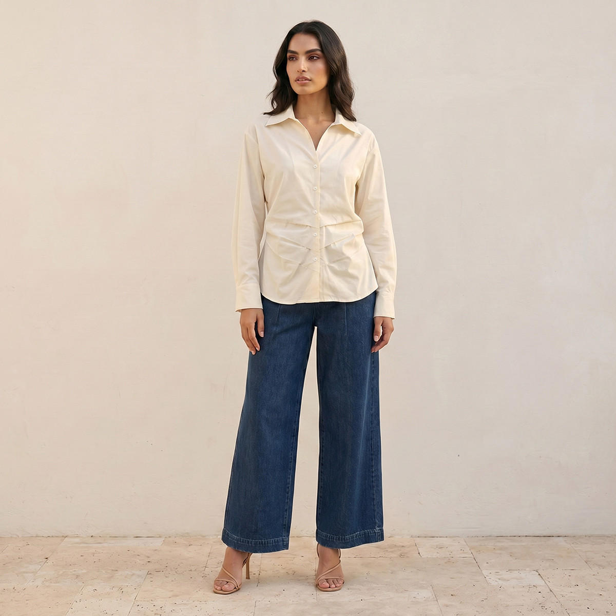 Splash Iconic Poplin Shirt with Volume Sleeves-women-clothing-shirtsandblouses-shirts-image-3