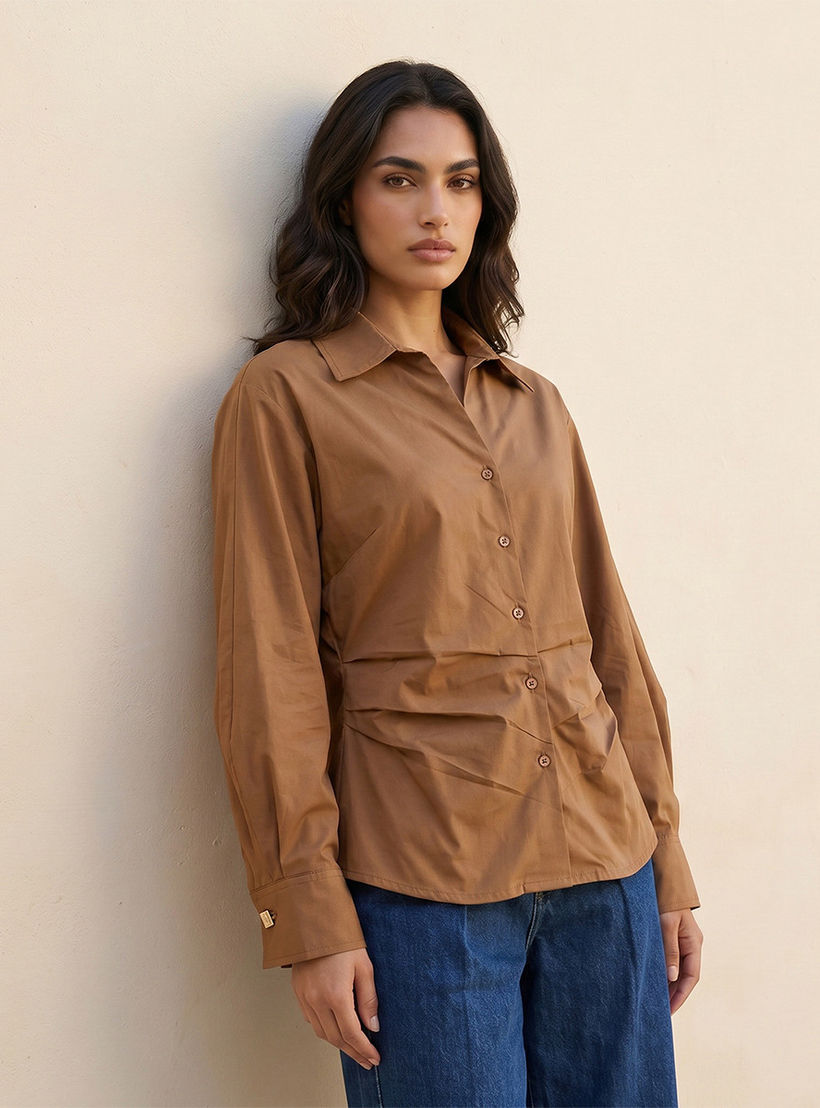 Splash Iconic Poplin Shirt with Volume Sleeves-women-clothing-shirtsandblouses-shirts-image-5