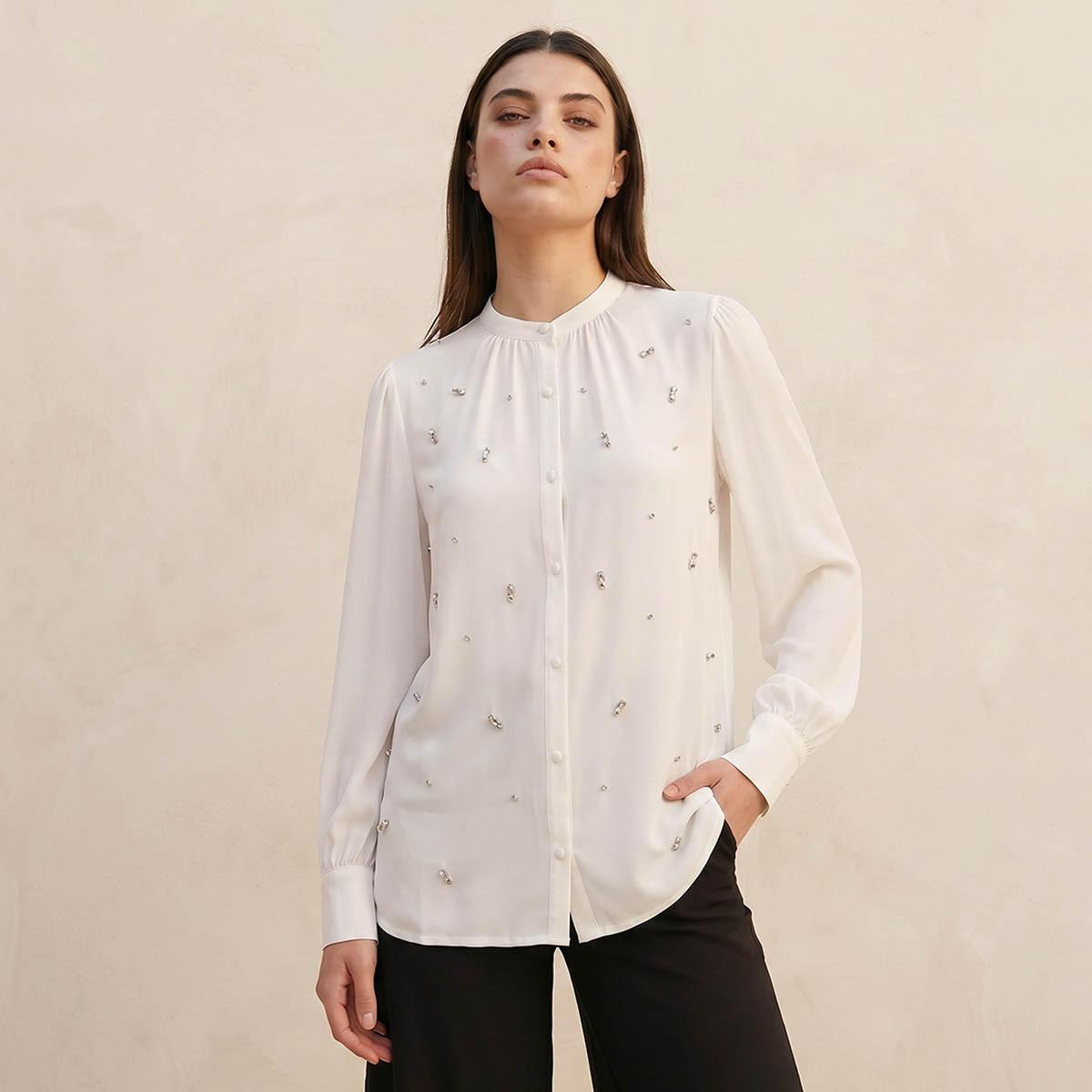بلوزة مزينة من آيكونيك-women-clothing-shirtsandblouses-blouses-image-1