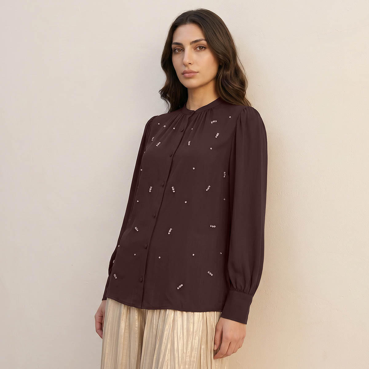 بلوزة مزينة من آيكونيك-women-clothing-shirtsandblouses-blouses-image-1