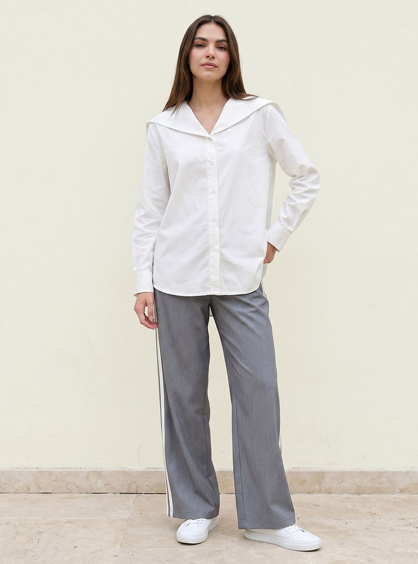 Splash Iconic Cotton Shirt Sailor Collar-women-clothing-shirtsandblouses-shirts-image-3