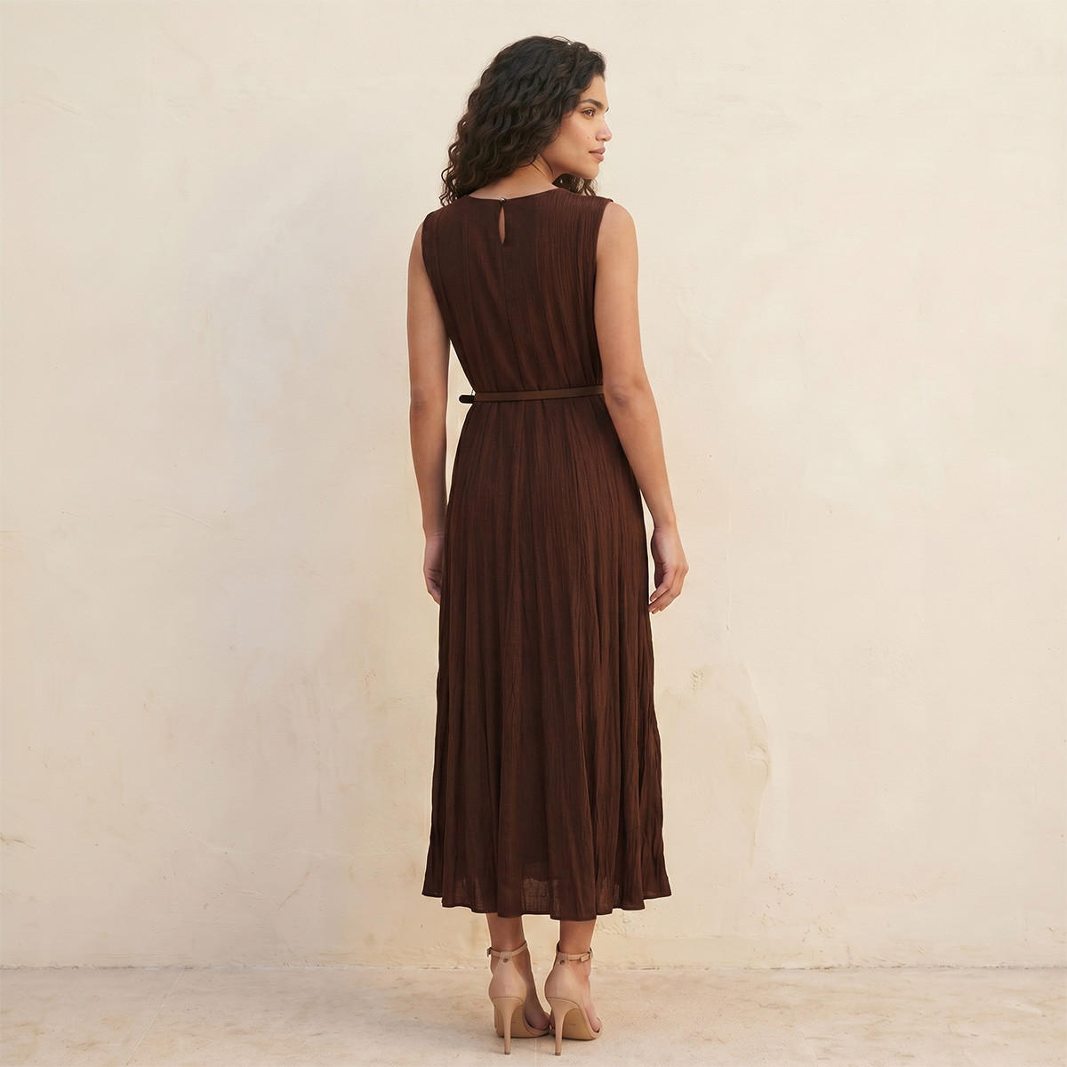 Splash Iconic A-line Maxi Length Dress with Panelled Detail-women-clothing-dresses-image-3