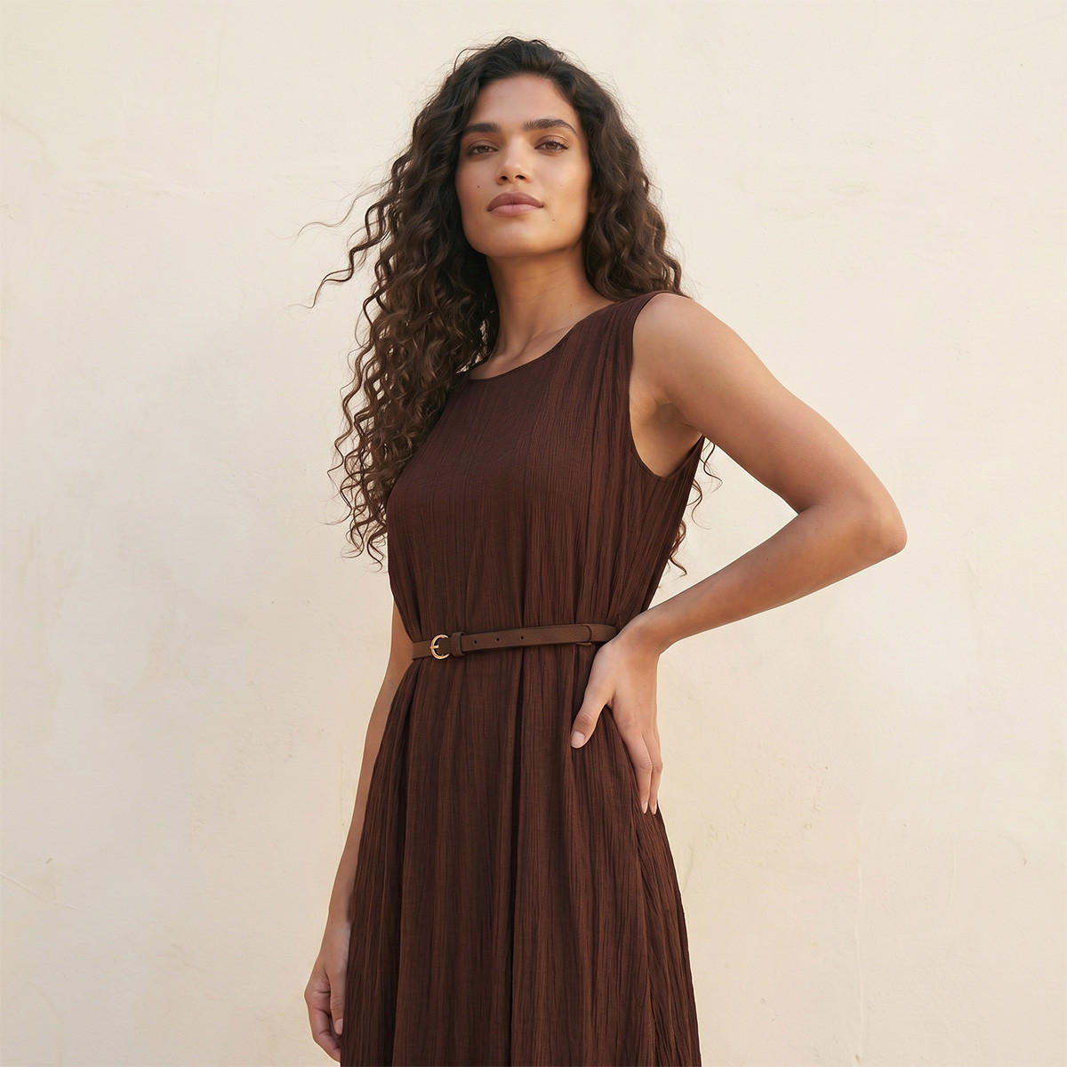 Splash Iconic A-line Maxi Length Dress with Panelled Detail-women-clothing-dresses-image-4