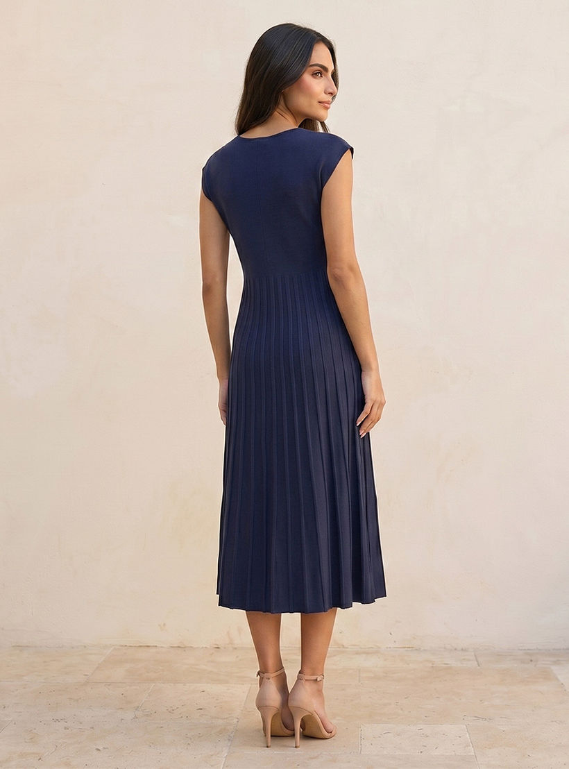 Splash Iconic A-line Midi Dress Pleated-women-clothing-dresses-image-4