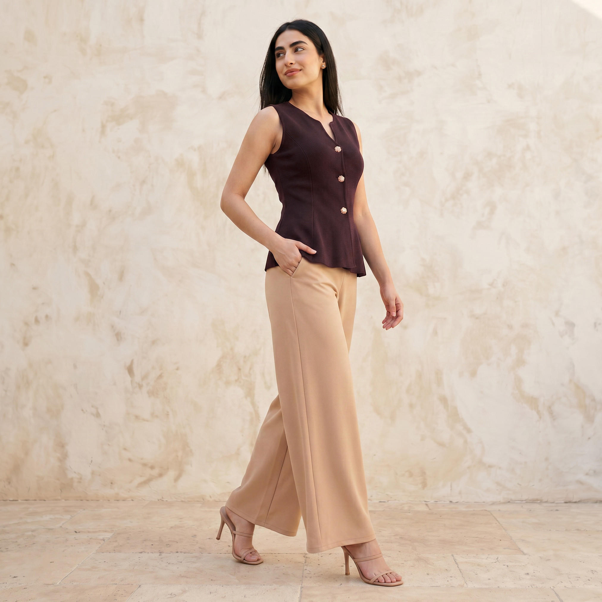 Iconic Peplum Top with Buttoned Placket-women-clothing-shirtsandblouses-blouses-image-3