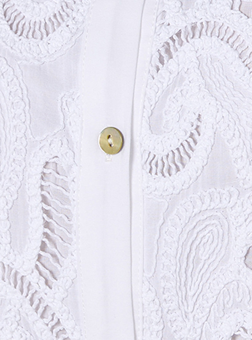 Splash Iconic Embroidered Cotton Shirt High-Low Hem-women-clothing-shirtsandblouses-shirts-image-2