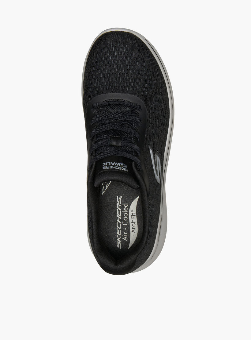Skechers Men GO WALK ARCH FIT N-JOY Lace-Up Walking Shoes-sports-men-shoes-image-2