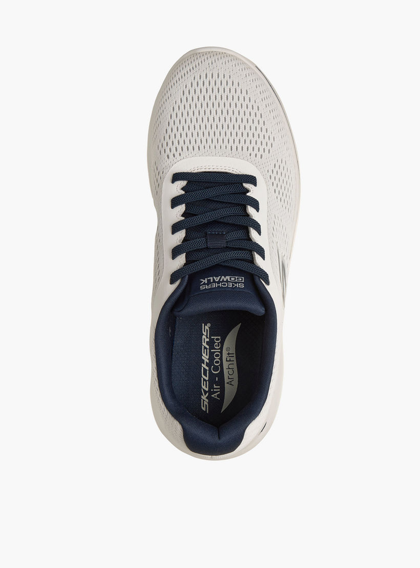 Skechers Men GO WALK ARCH FIT N-JOY Lace-Up Walking Shoes-sports-men-shoes-image-2