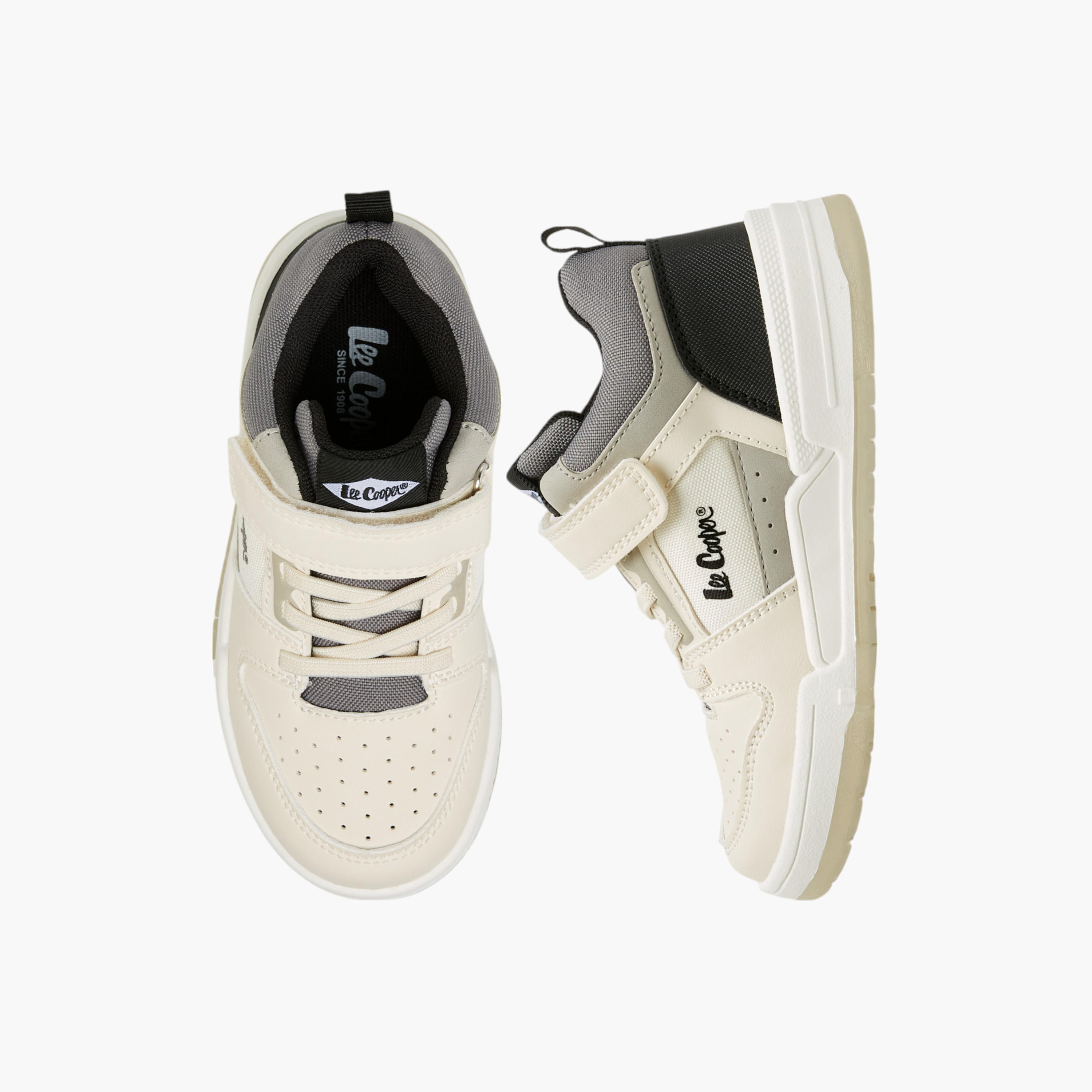 Lee Cooper Boys' Panelled Sneakers with Hook and Loop Closure-boys-shoes-sneakers-image-1