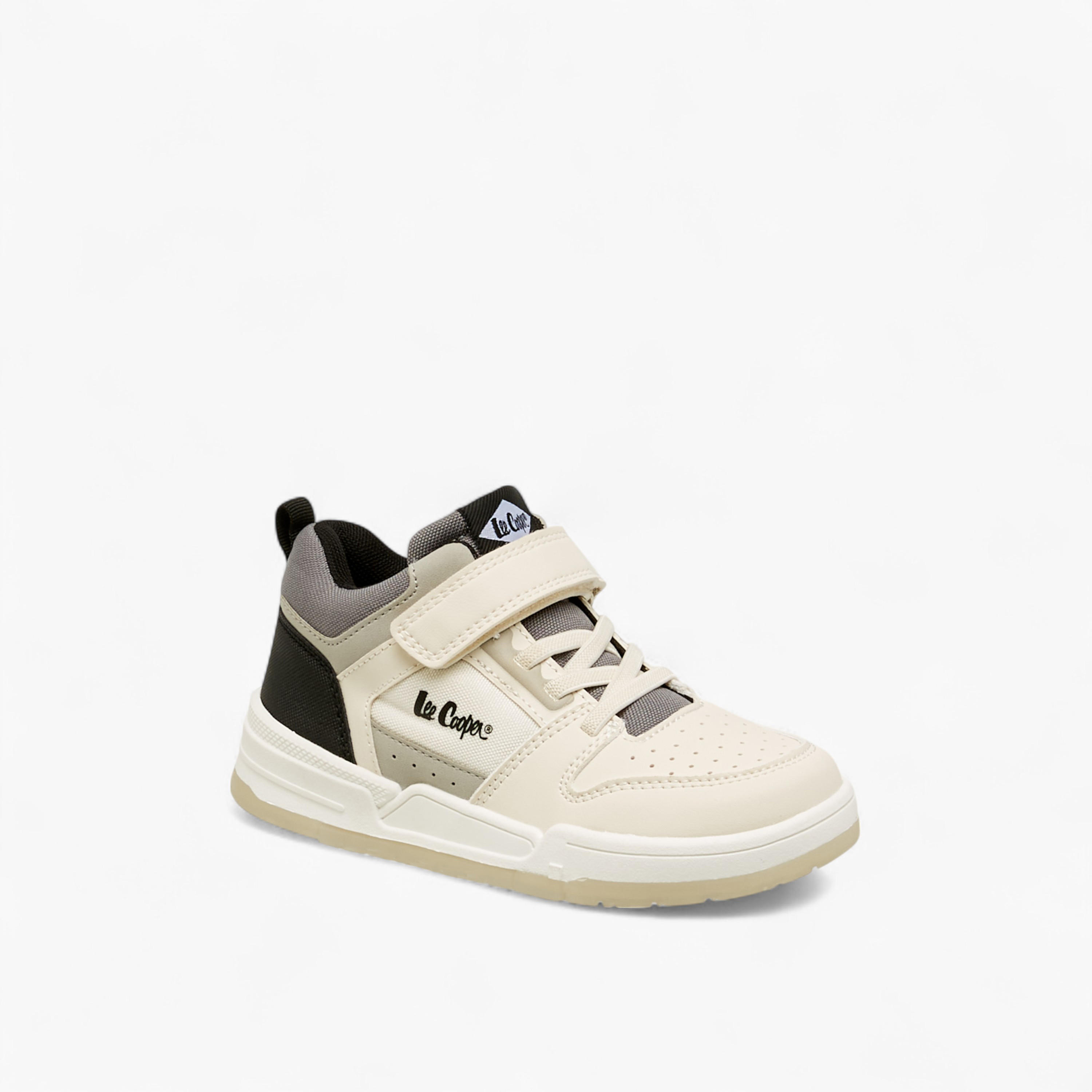 Lee Cooper Boys' Panelled Sneakers with Hook and Loop Closure-boys-shoes-sneakers-image-2