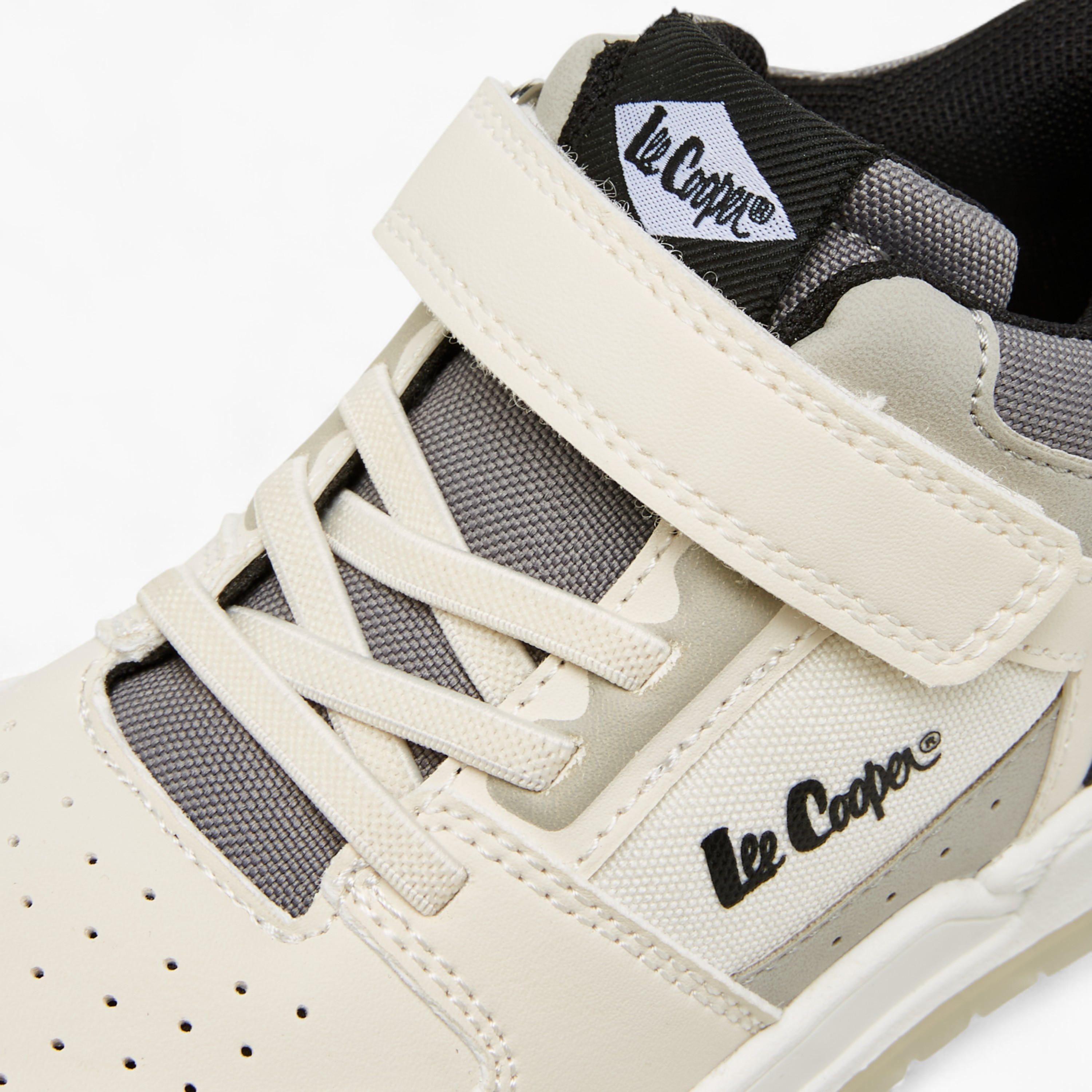 Lee Cooper Boys' Panelled Sneakers with Hook and Loop Closure-boys-shoes-sneakers-image-4