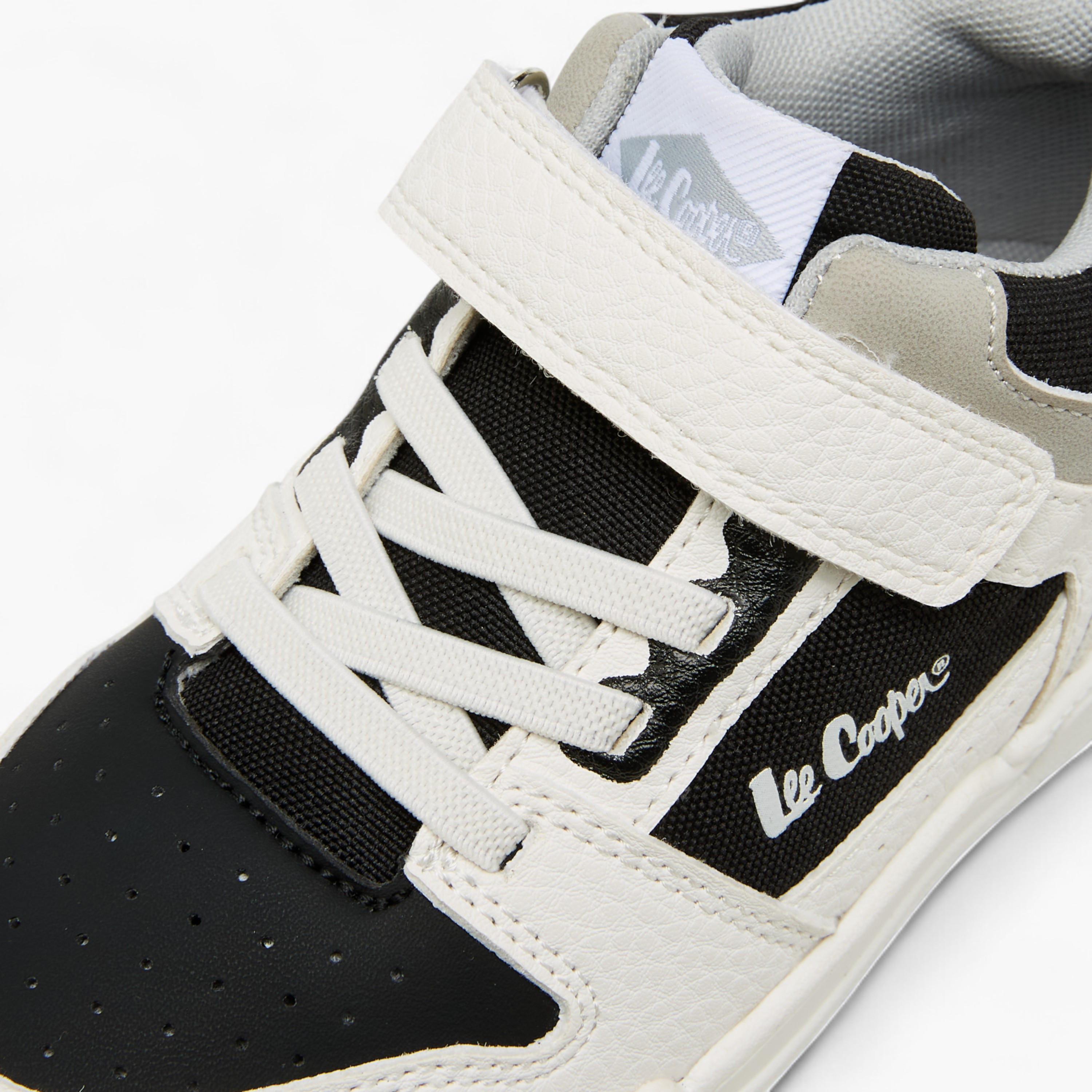 Lee Cooper Boys' Panelled Sneakers with Hook and Loop Closure-boys-shoes-sneakers-image-4
