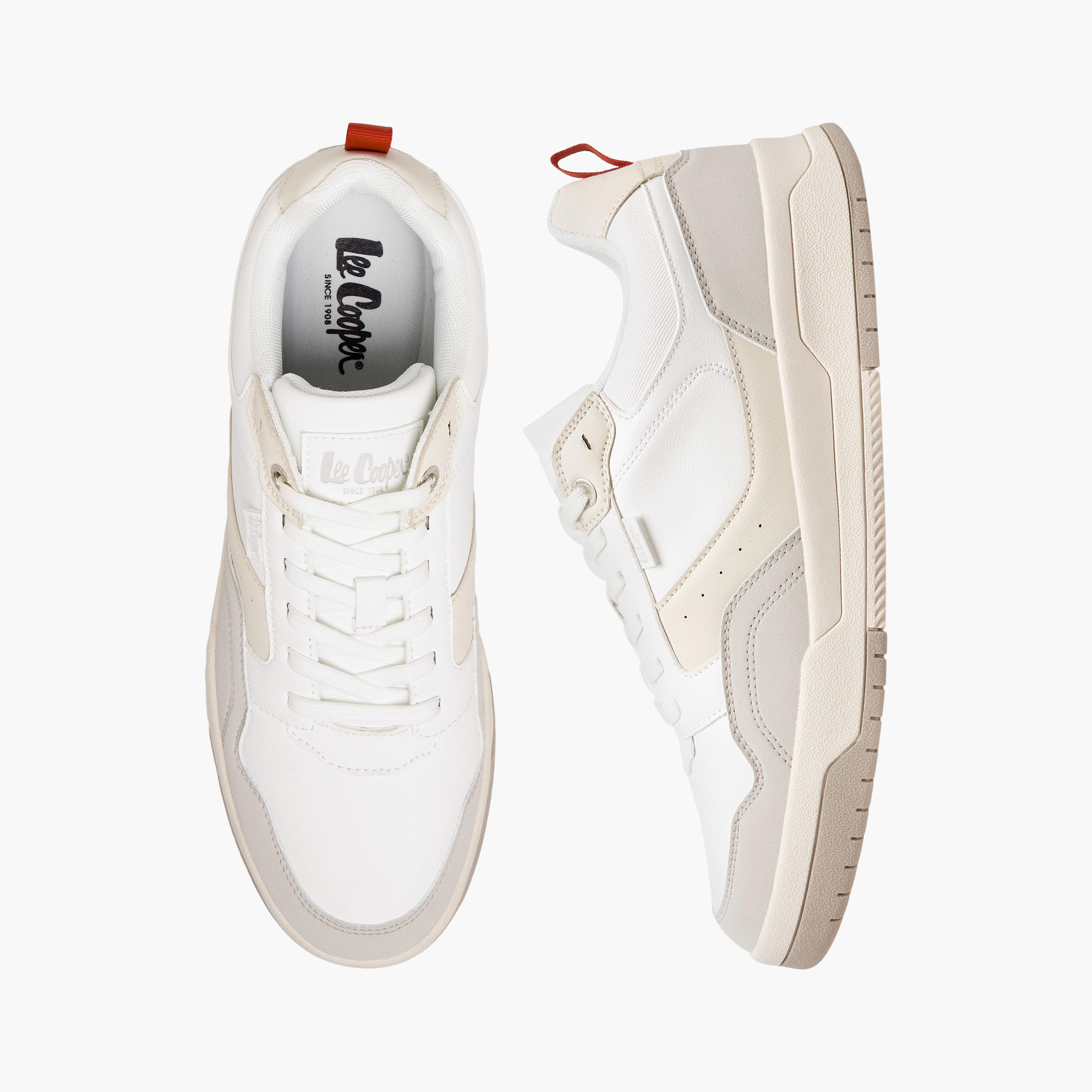 Lee Cooper Men's Panelled Sneakers with Lace-Up Closure-men-shoes-sneakers-image-1