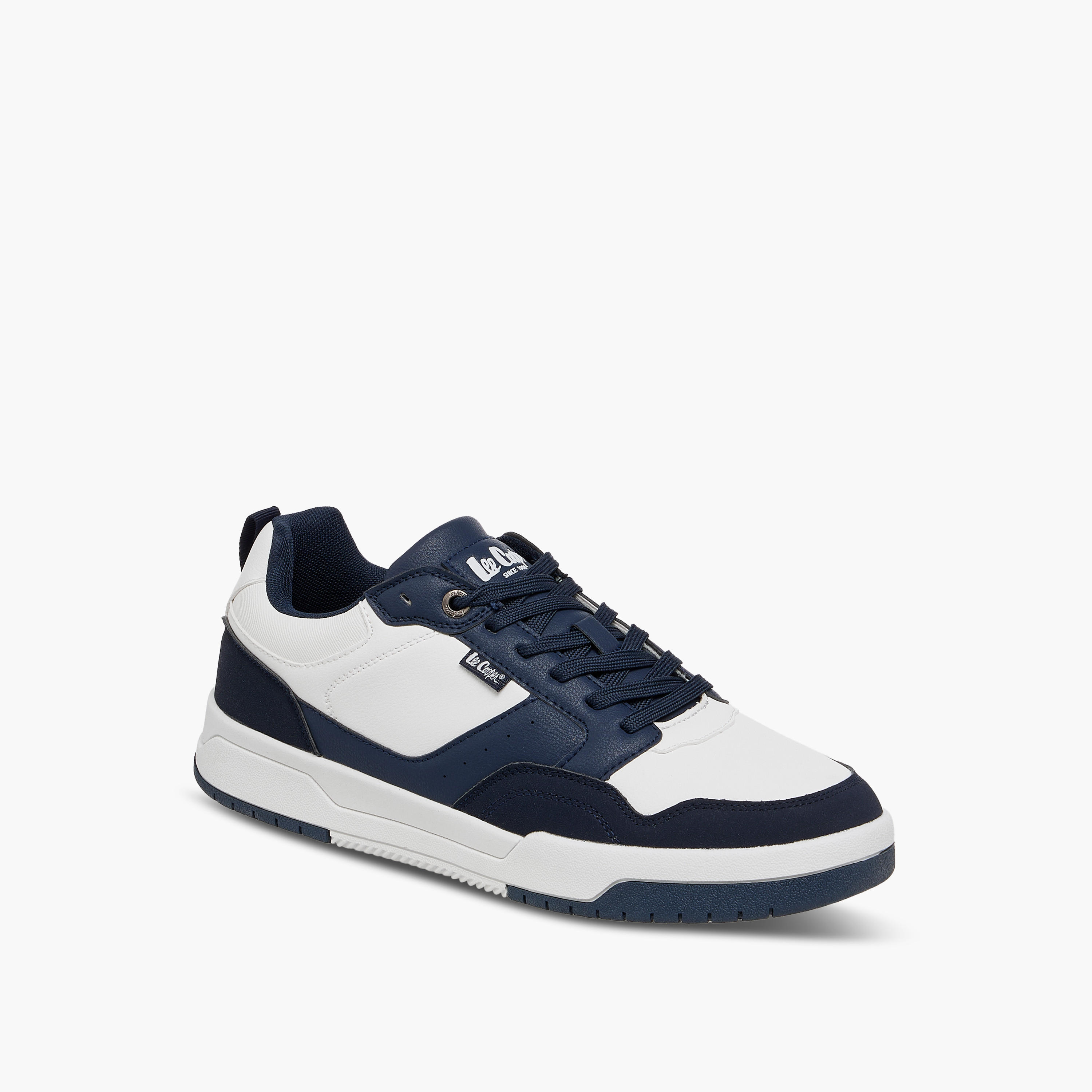 Lee Cooper Men's Panelled Sneakers with Lace-Up Closure-men-shoes-sneakers-image-2