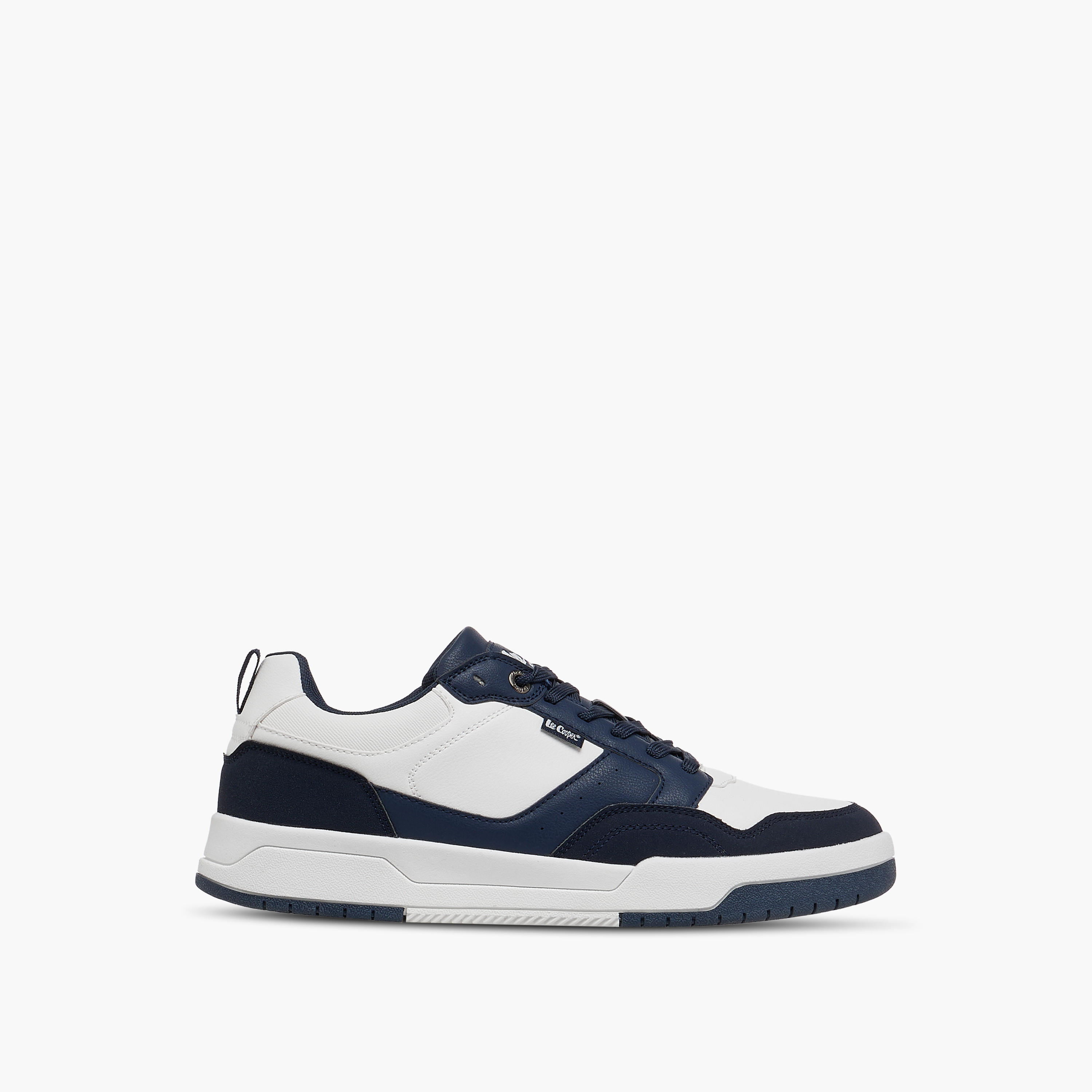 Lee Cooper Men's Panelled Sneakers with Lace-Up Closure-men-shoes-sneakers-image-3