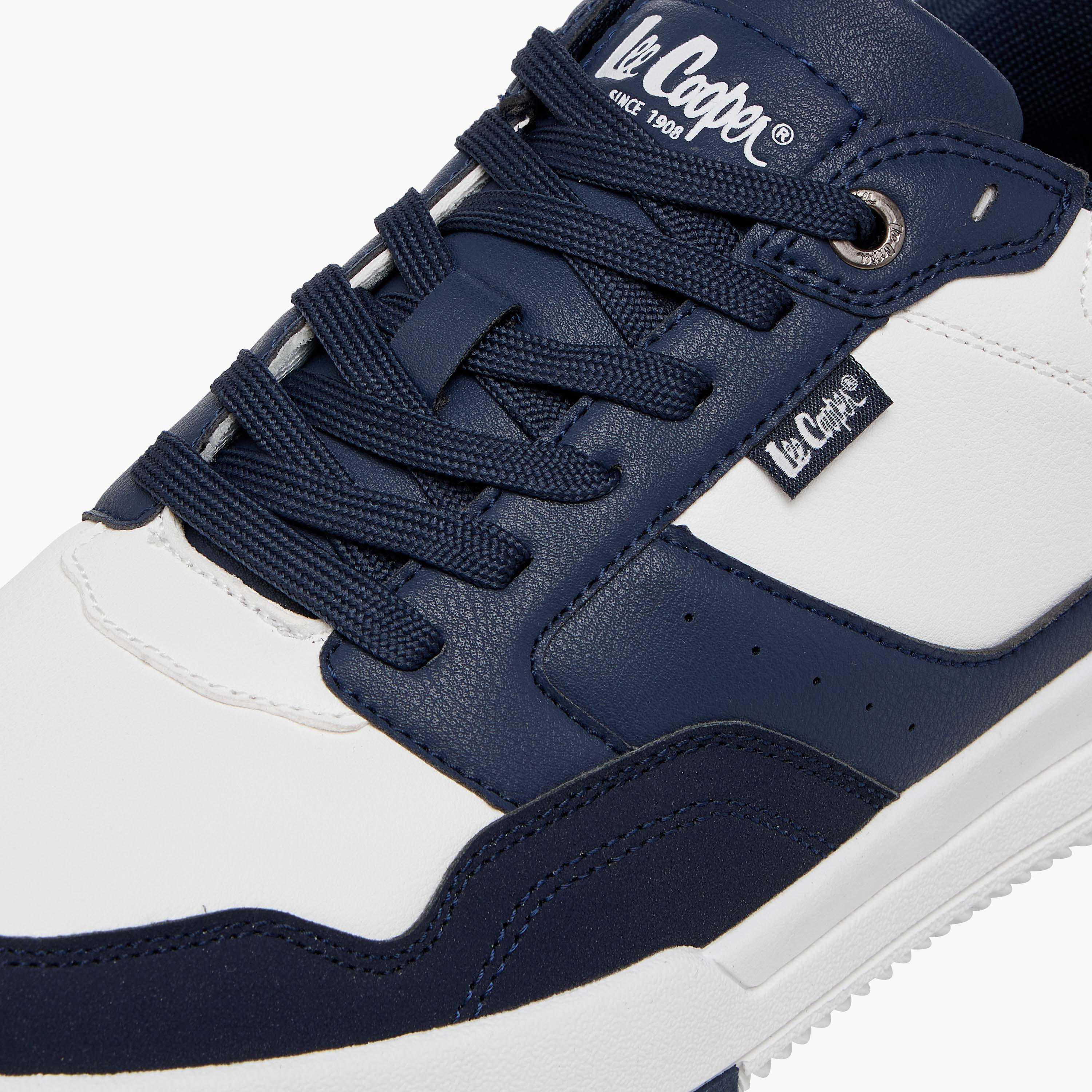 Lee Cooper Men's Panelled Sneakers with Lace-Up Closure-men-shoes-sneakers-image-4