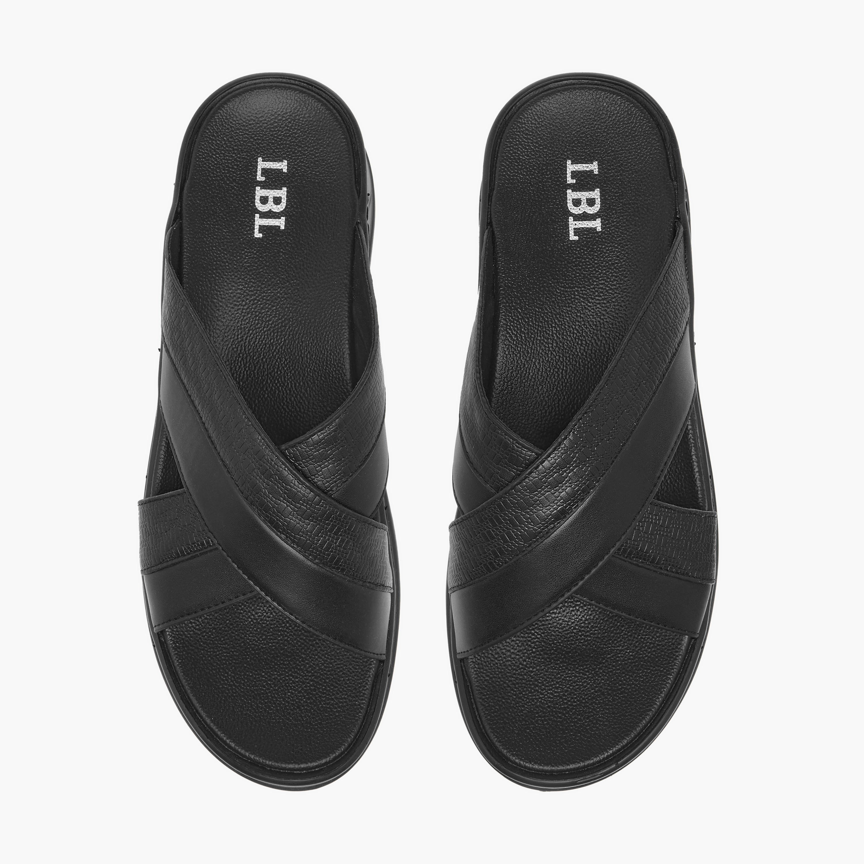 LBL by Shoexpress Textured Cross Strap Slip-On Comfort Arabic Sandals-men-shoes-sandals-image-1