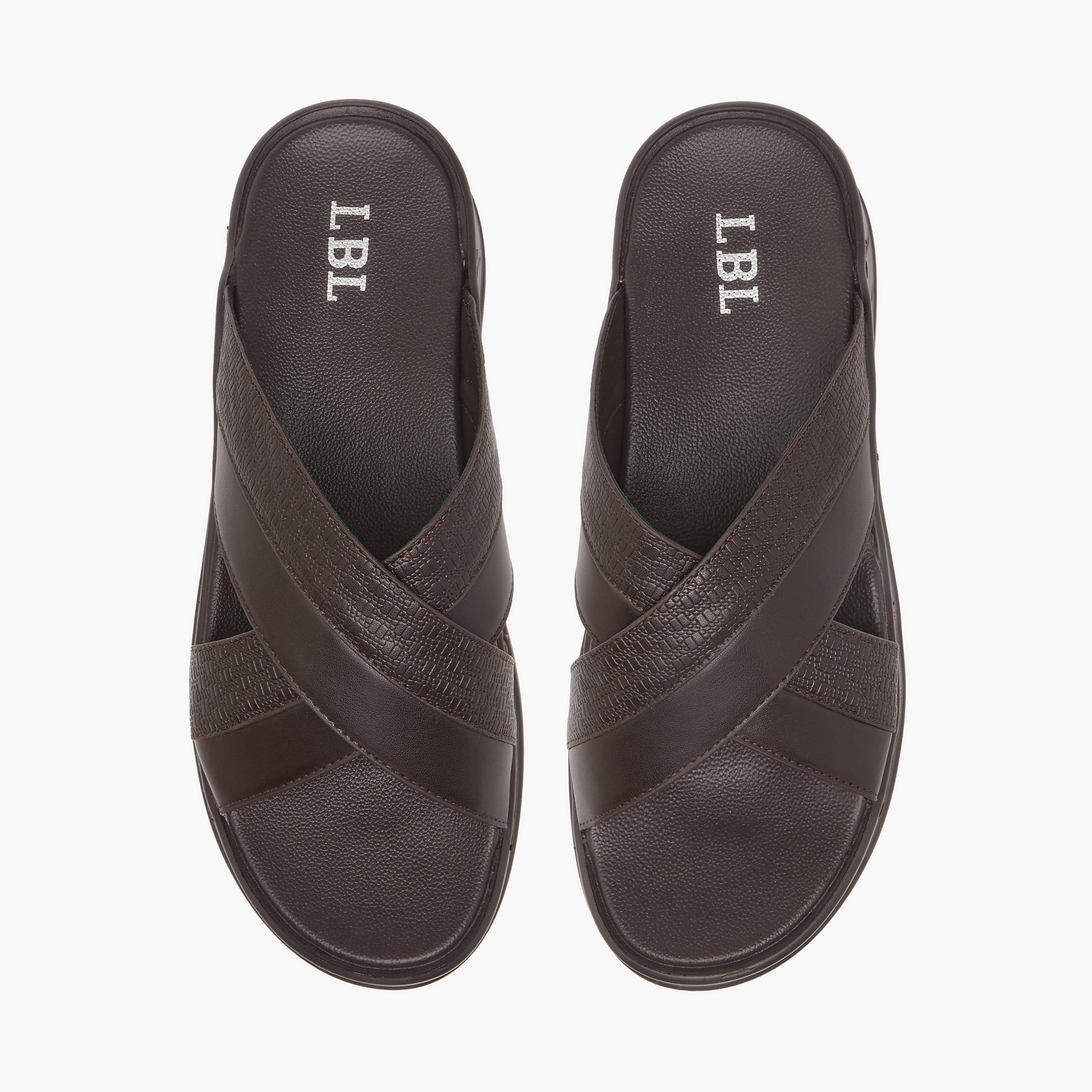 LBL by Shoexpress Textured Cross Strap Slip-On Comfort Arabic Sandals-men-shoes-sandals-image-1