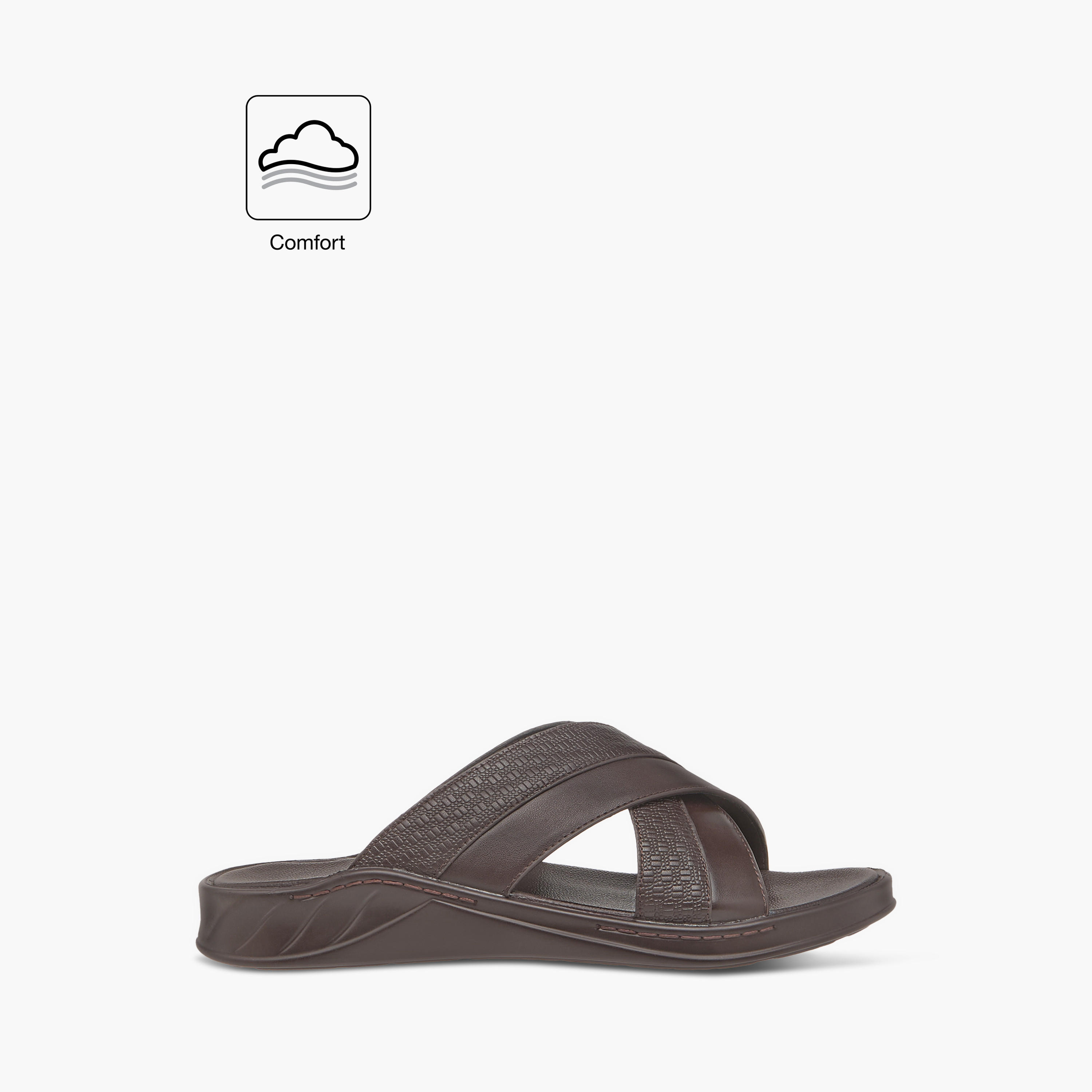 LBL by Shoexpress Textured Cross Strap Slip-On Comfort Arabic Sandals-men-shoes-sandals-image-2