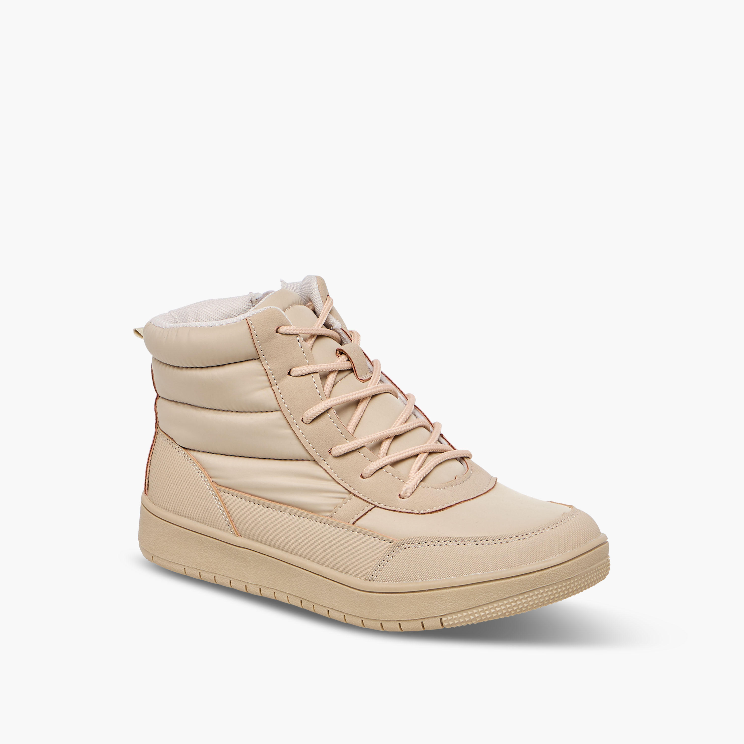 Mister Duchini Boys Quilted Lace-Up Ankle Length Boots-boys-shoes-boots-image-2