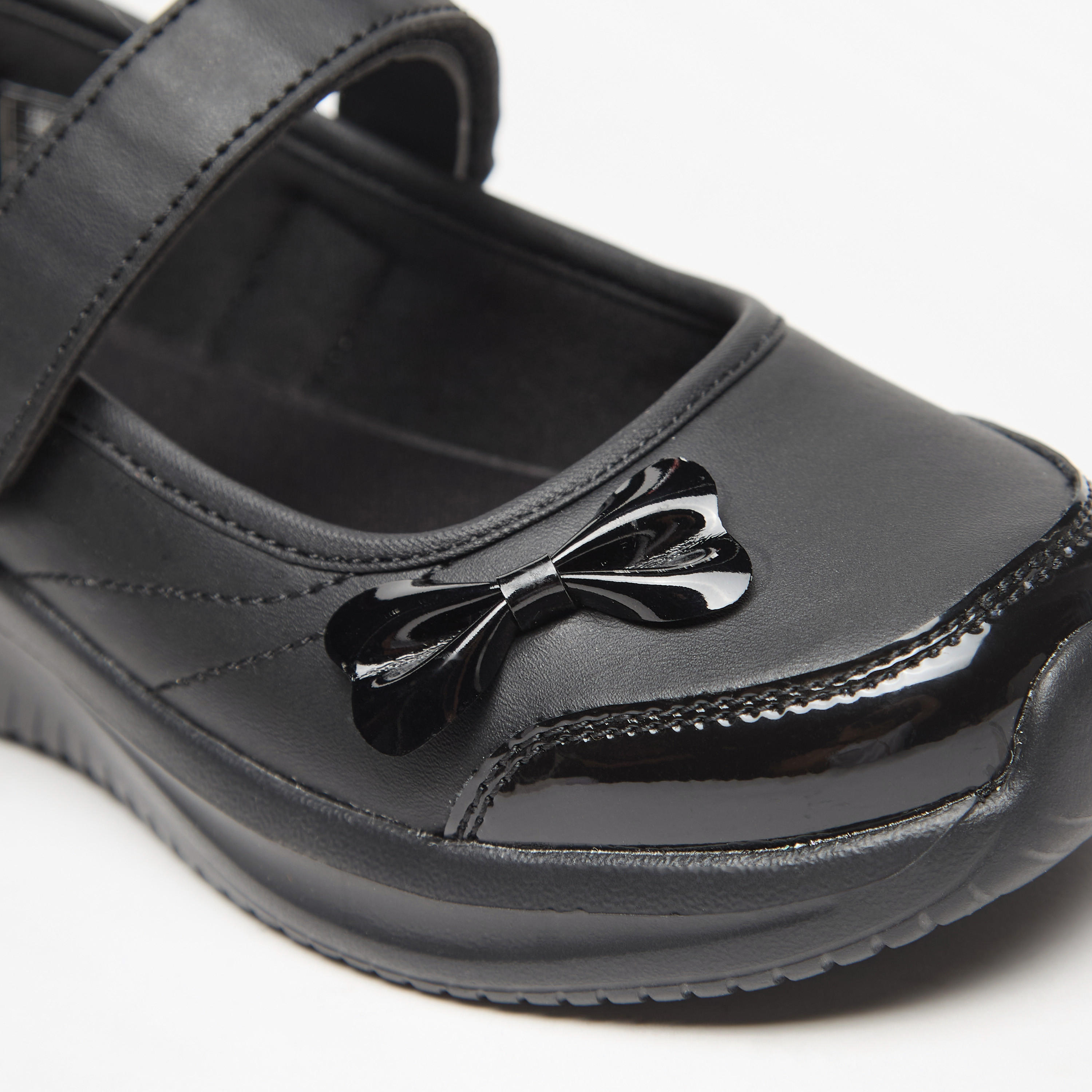 Dash Bow Accent Mary Jane School Shoes with Hook and Loop Closure-girls-shoes-schoolshoes-image-5