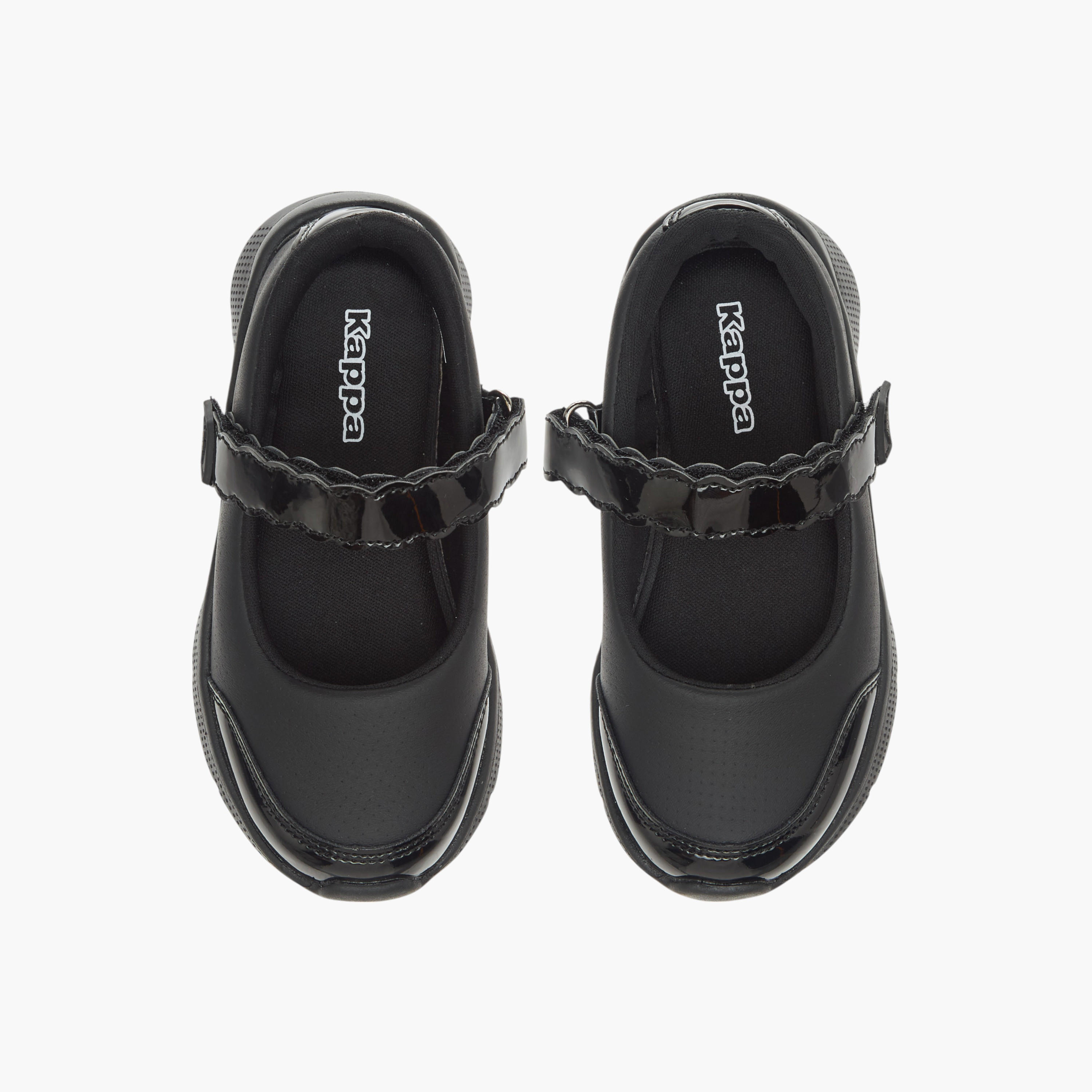 Kappa Girls' Solid School Shoes with Hook and Loop Closure-girls-shoes-schoolshoes-image-1