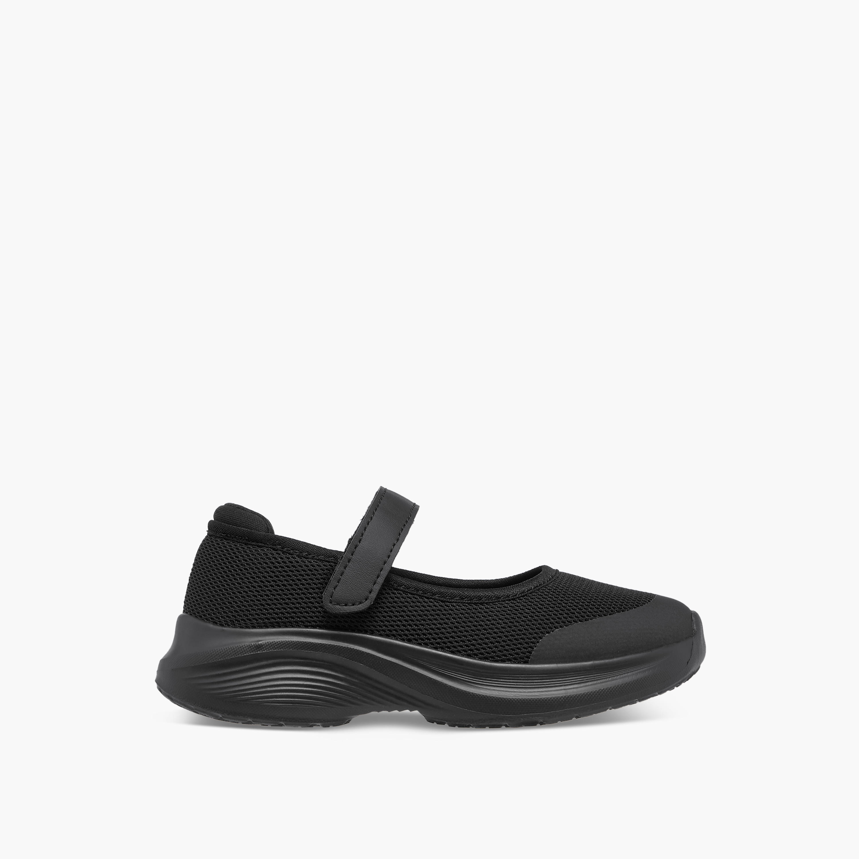 Dash Girls Textured Hook & Loop School Shoes-girls-shoes-sports-image-3