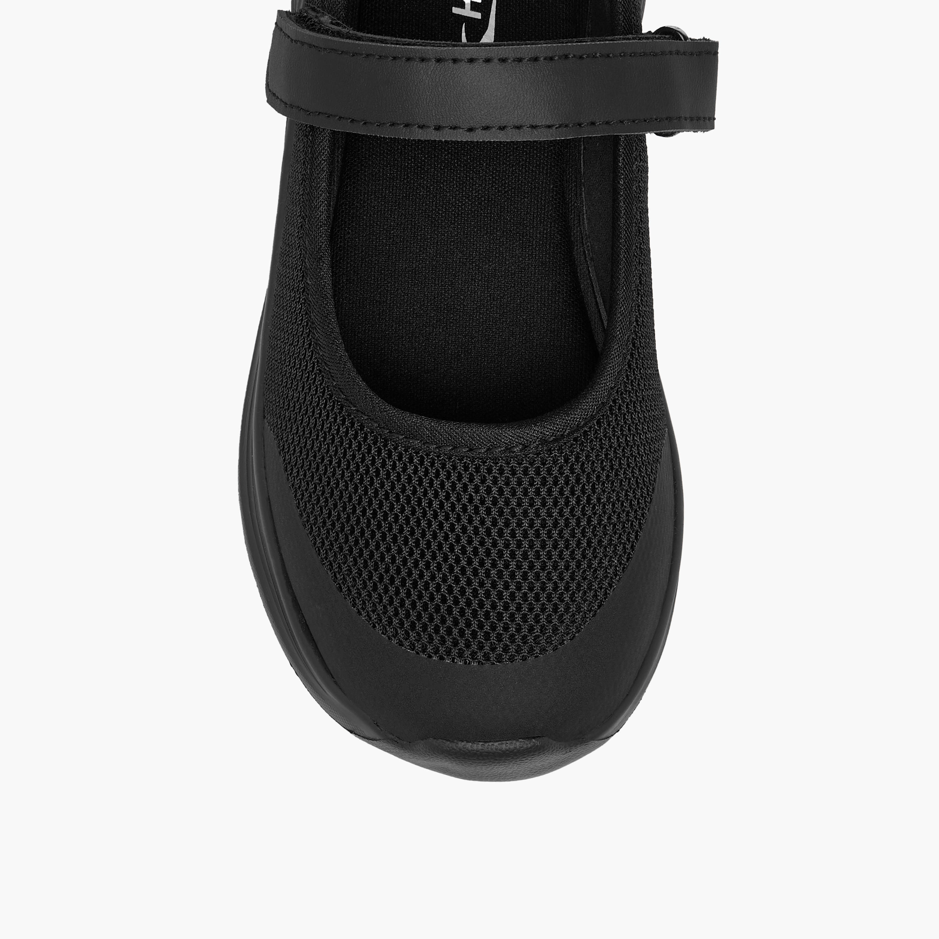 Dash Girls Textured Hook & Loop School Shoes-girls-shoes-sports-image-4