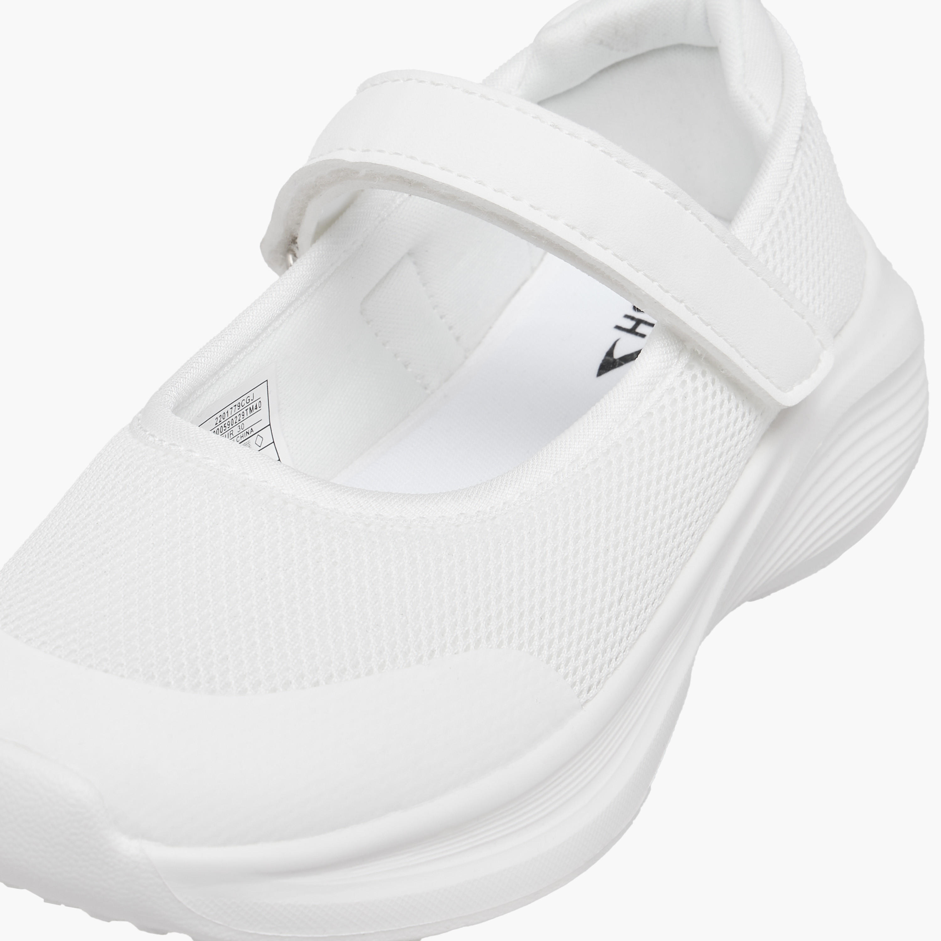 Dash Girls Textured Hook & Loop School Shoes-girls-shoes-sports-image-6