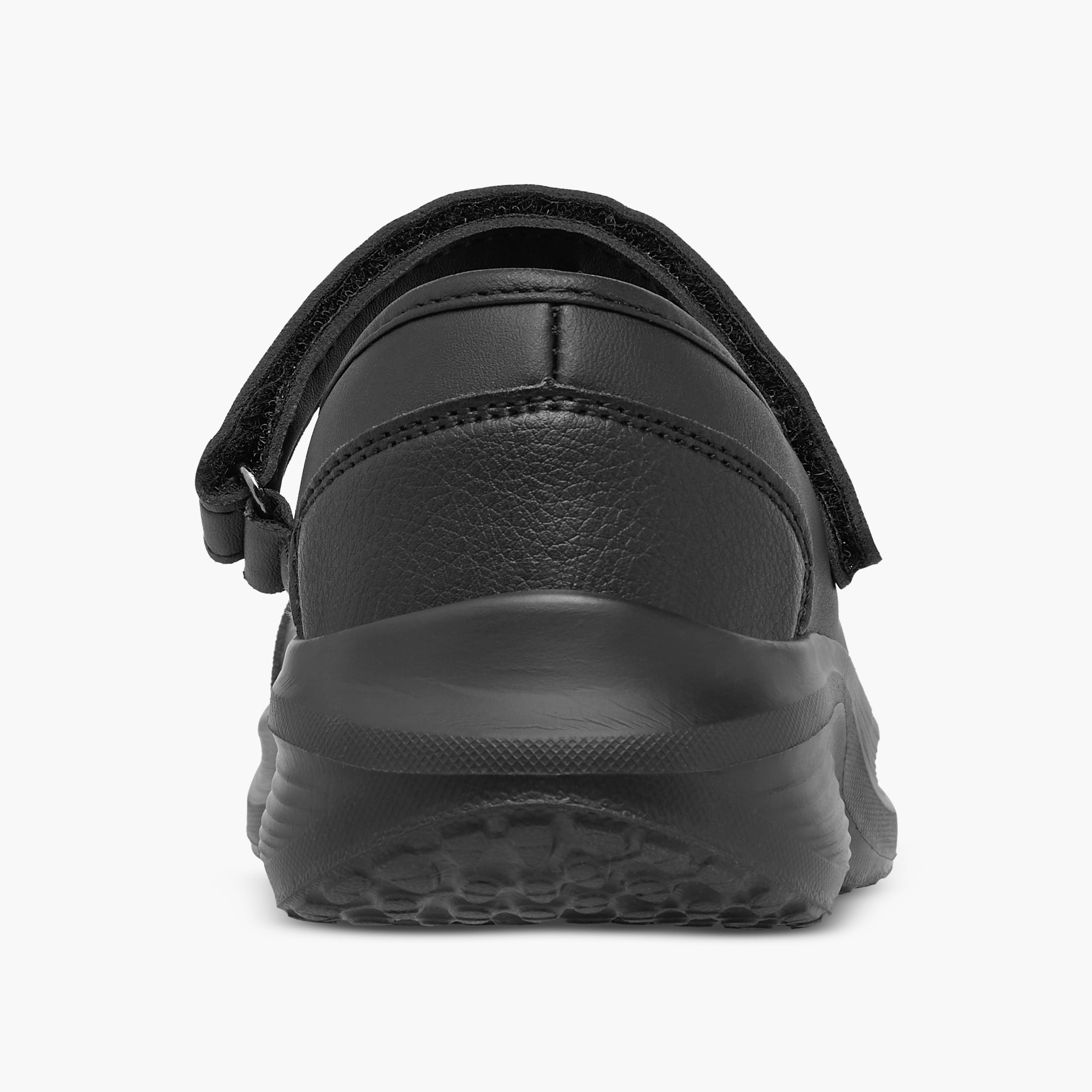 Dash Solid School Shoes with Hook and Loop Closure-girls-shoes-sports-image-5