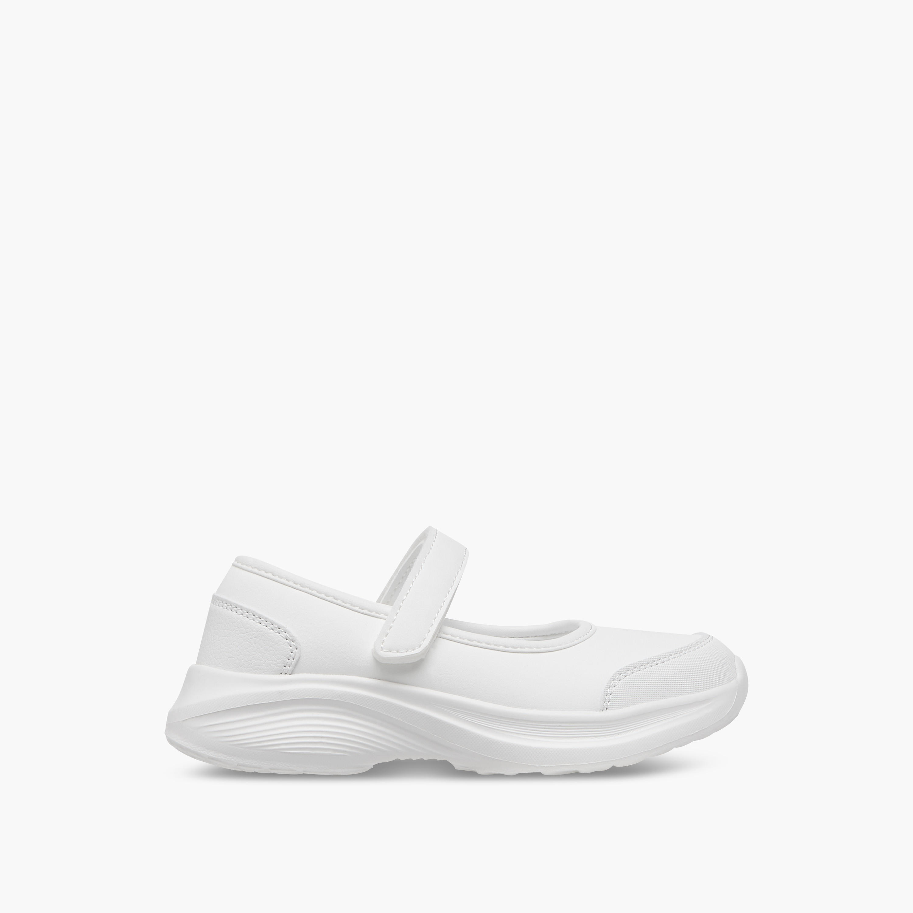 Dash Solid School Shoes with Hook and Loop Closure-girls-shoes-sports-image-3