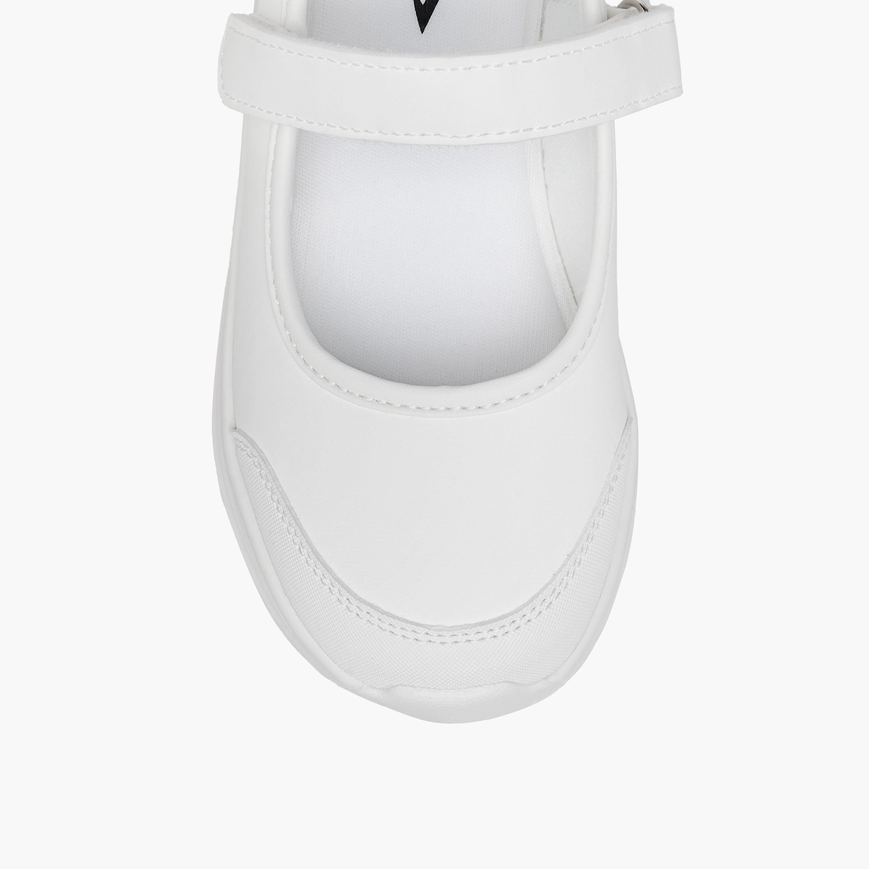 Dash Solid School Shoes with Hook and Loop Closure-girls-shoes-sports-image-4