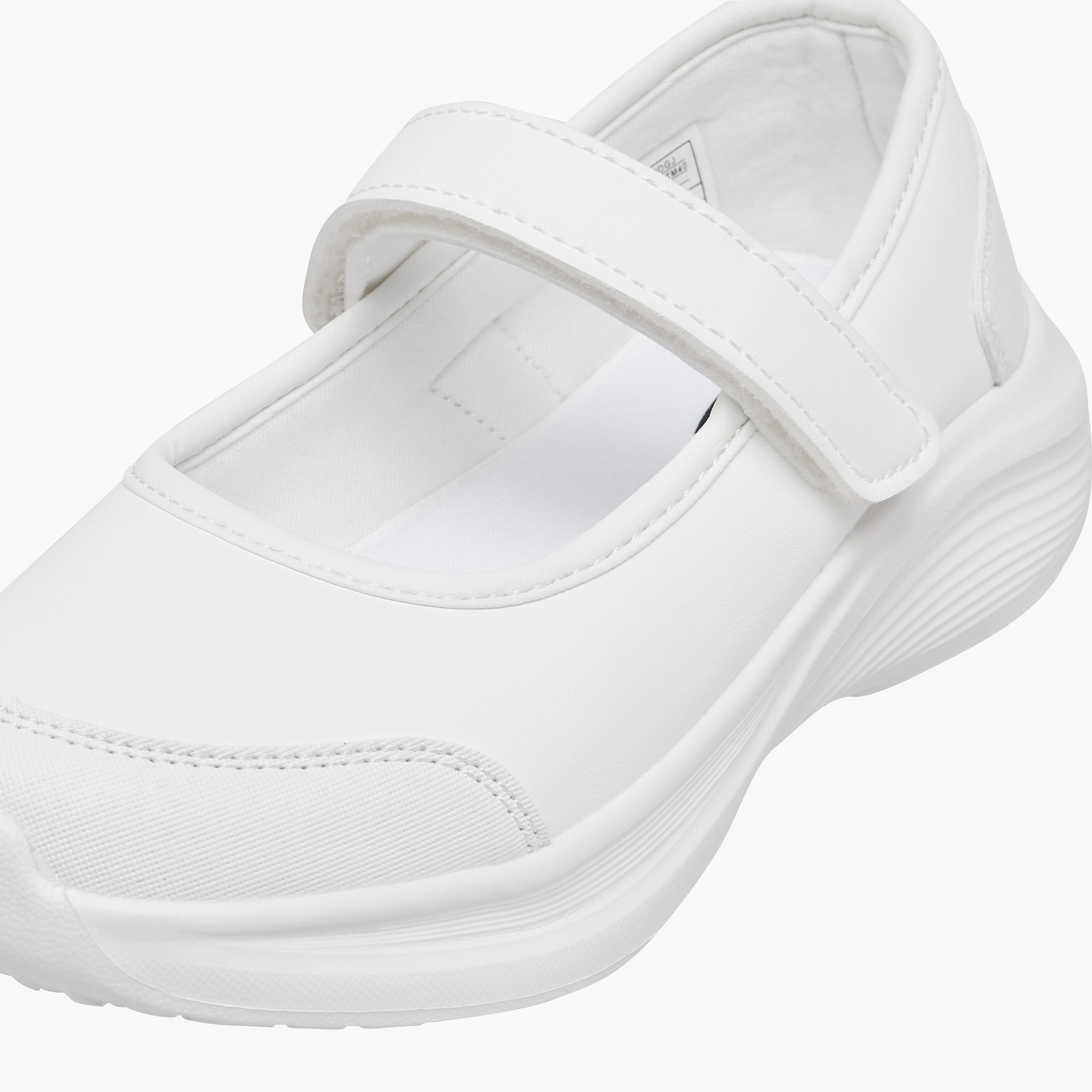 Dash Solid School Shoes with Hook and Loop Closure-girls-shoes-sports-image-5