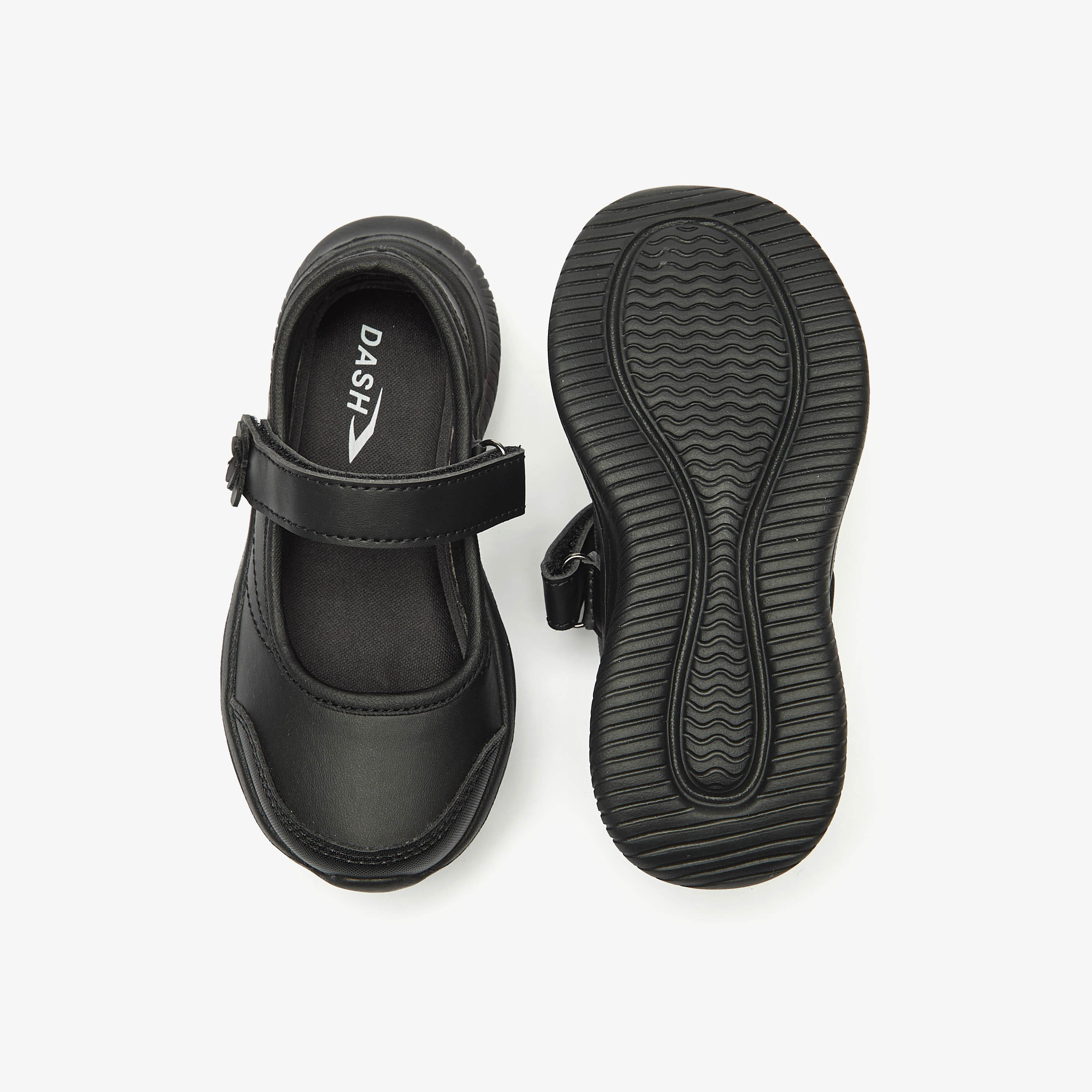 حذاء ماري جين مدرسي سادة بشريط إغلاق لاصق من داش-girls-shoes-schoolshoes-image-4
