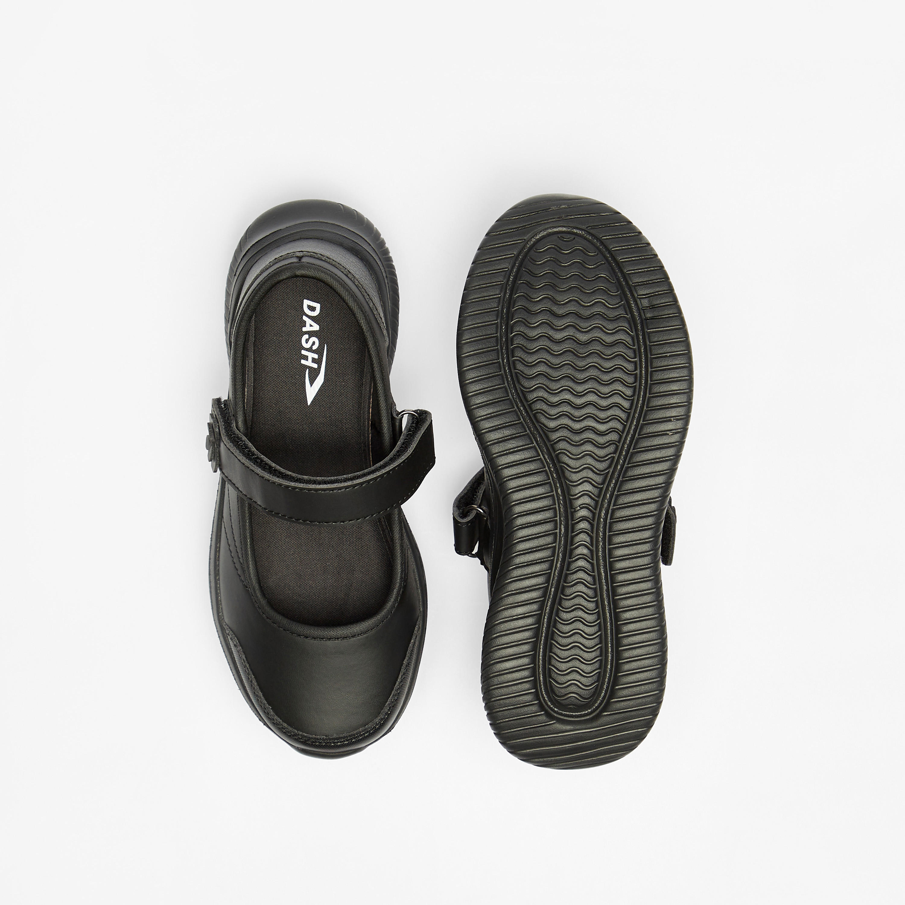 Dash Solid Mary Jane Shoes with Hook and Loop Closure-girls-shoes-schoolshoes-image-4