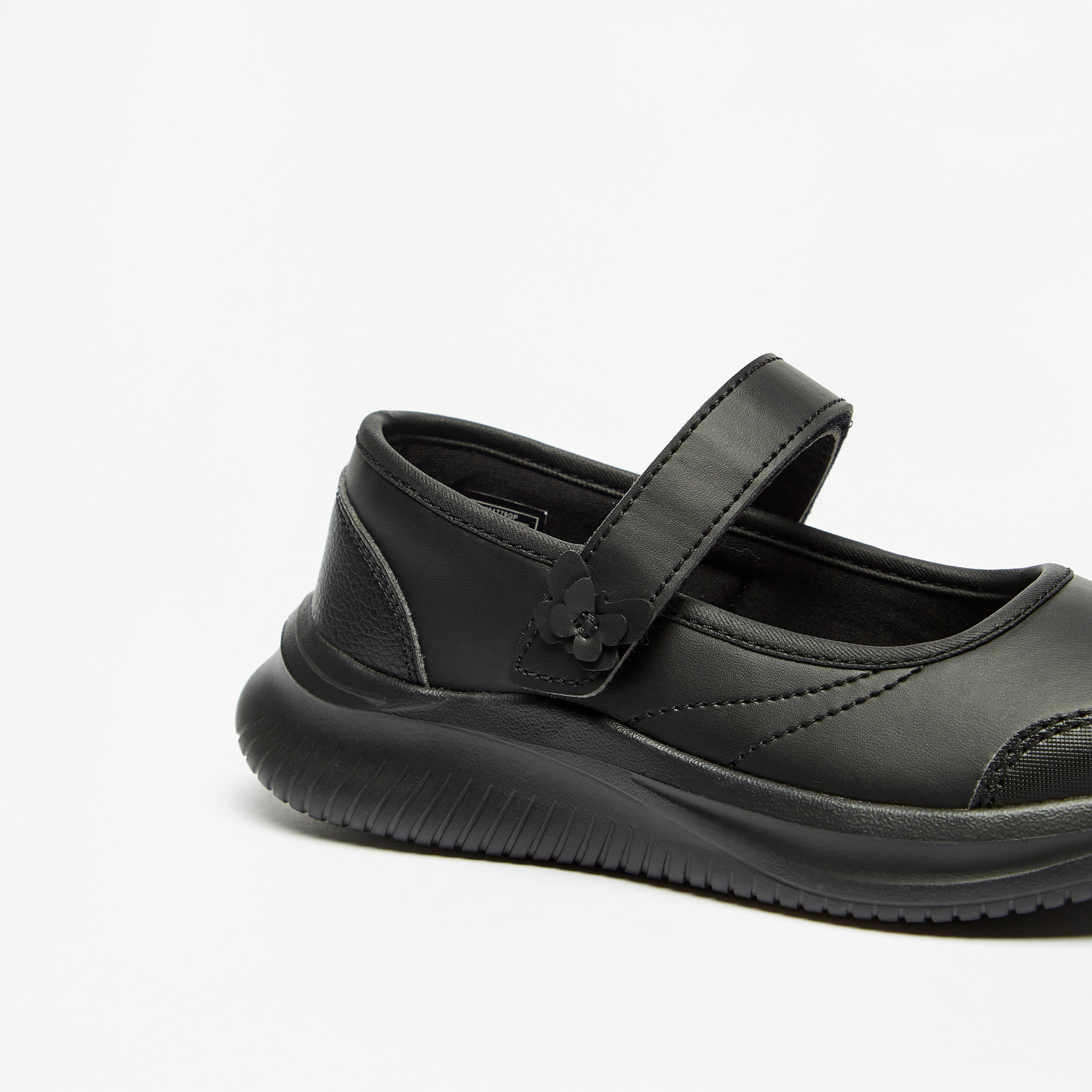 Dash Solid Mary Jane Shoes with Hook and Loop Closure-girls-shoes-schoolshoes-image-5