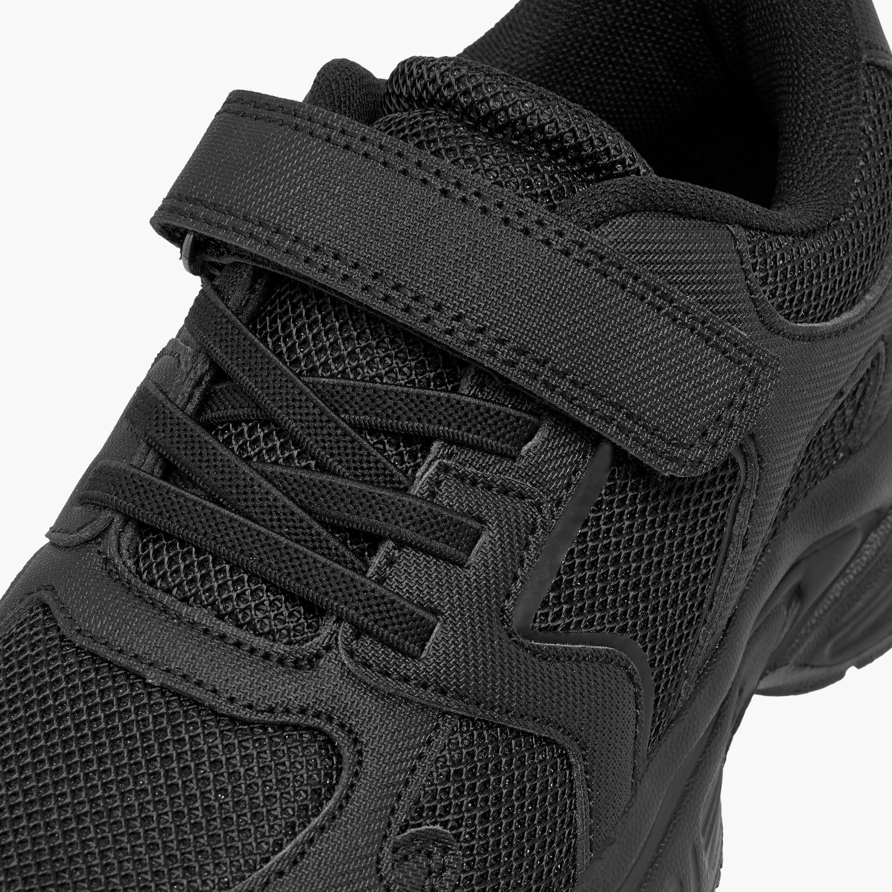 Dash Panelled School Shoes with Hook and Loop Closure-girls-shoes-schoolshoes-image-4