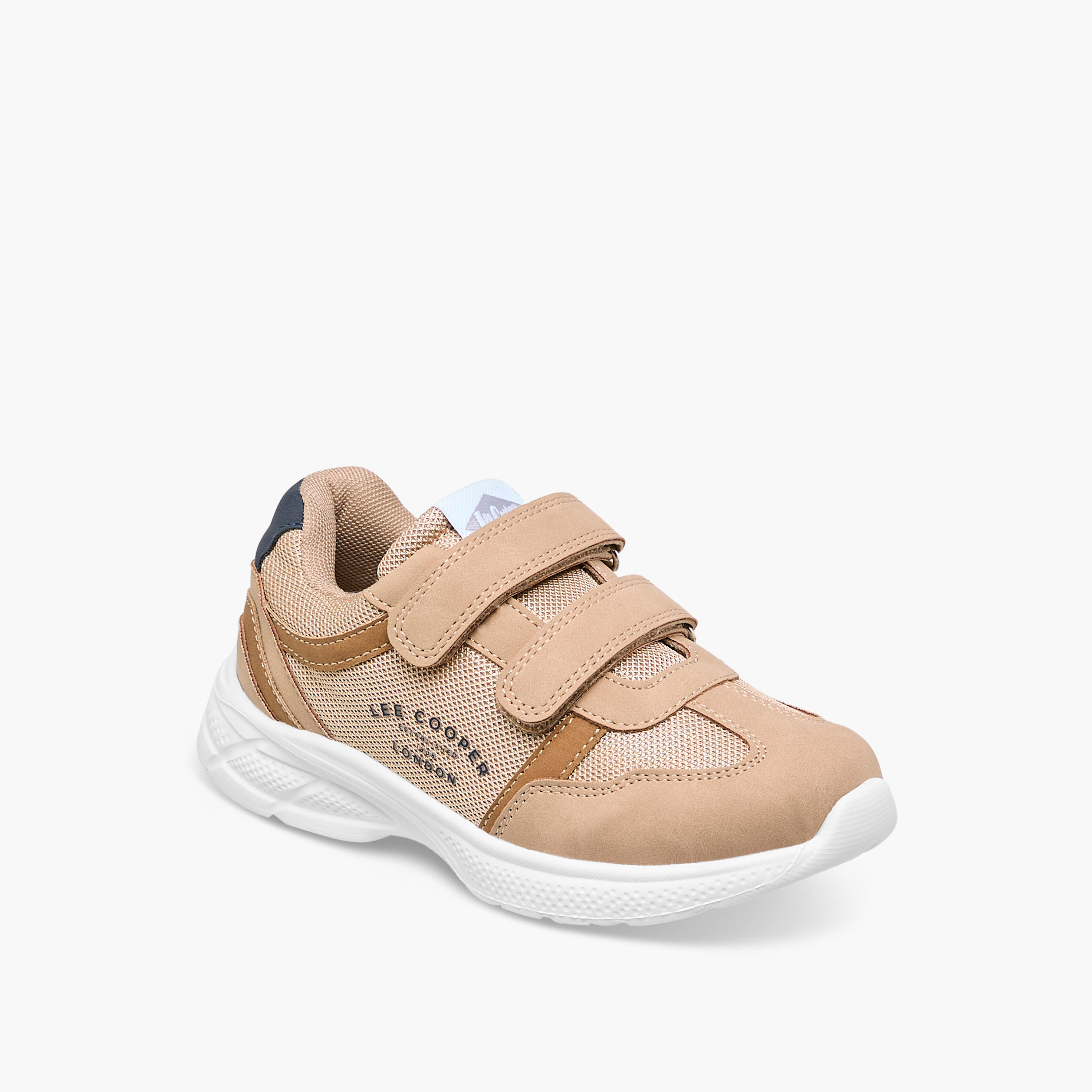 Lee Cooper Boys' Panelled Sneakers with Hook and Loop Closure-boys-shoes-sneakers-image-2