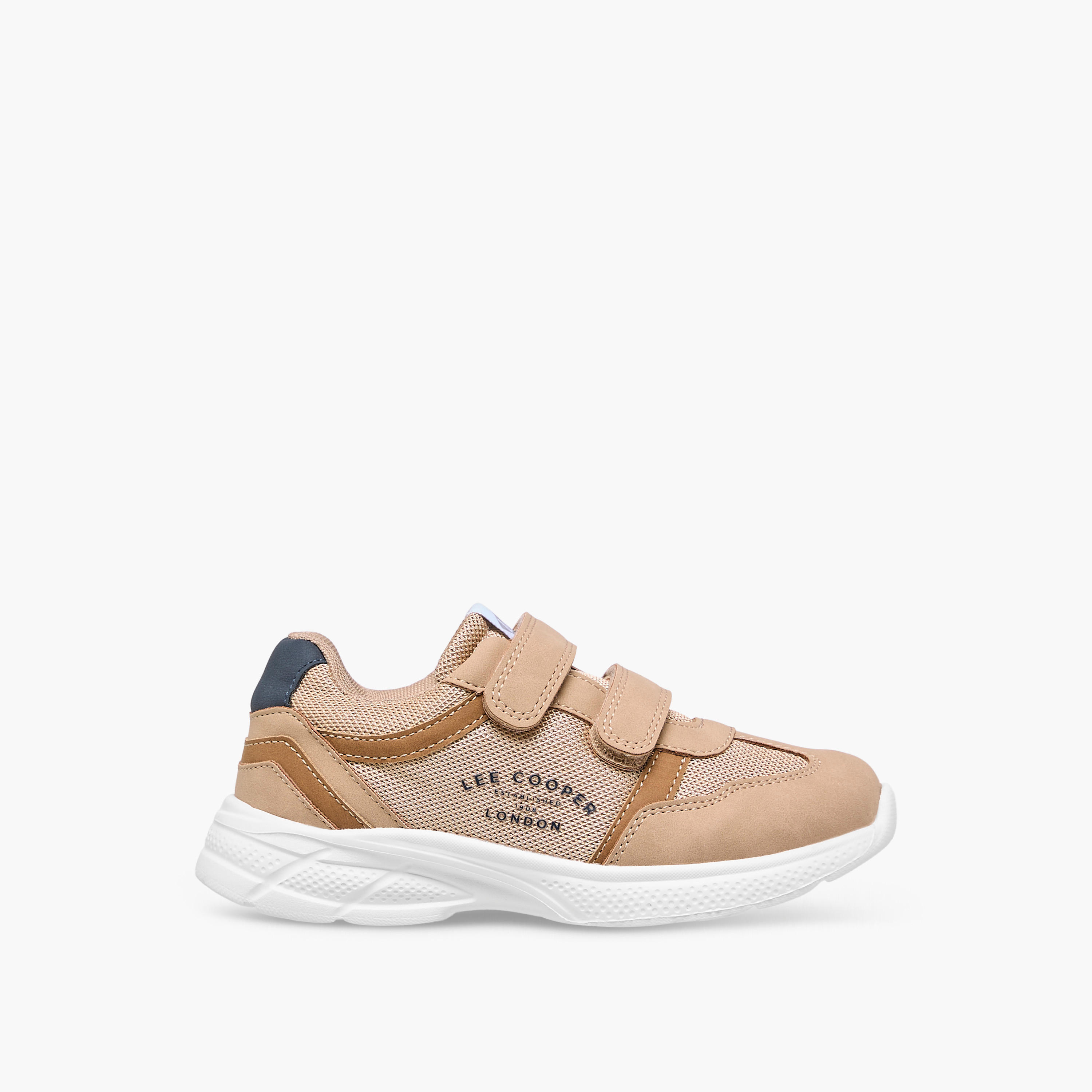 Lee Cooper Boys' Panelled Sneakers with Hook and Loop Closure-boys-shoes-sneakers-image-3
