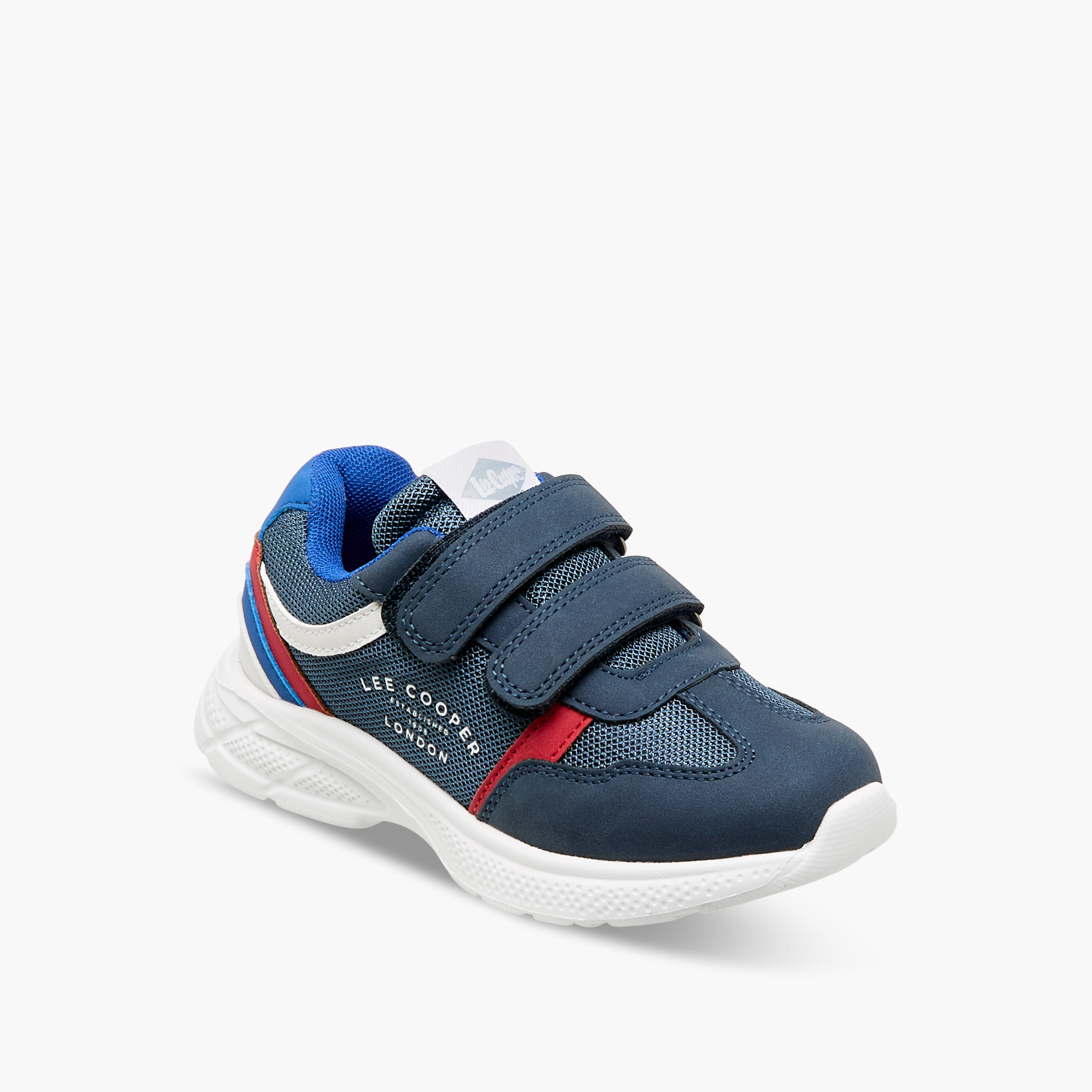 Lee Cooper Boys' Panelled Sneakers with Hook and Loop Closure-boys-shoes-sneakers-image-2