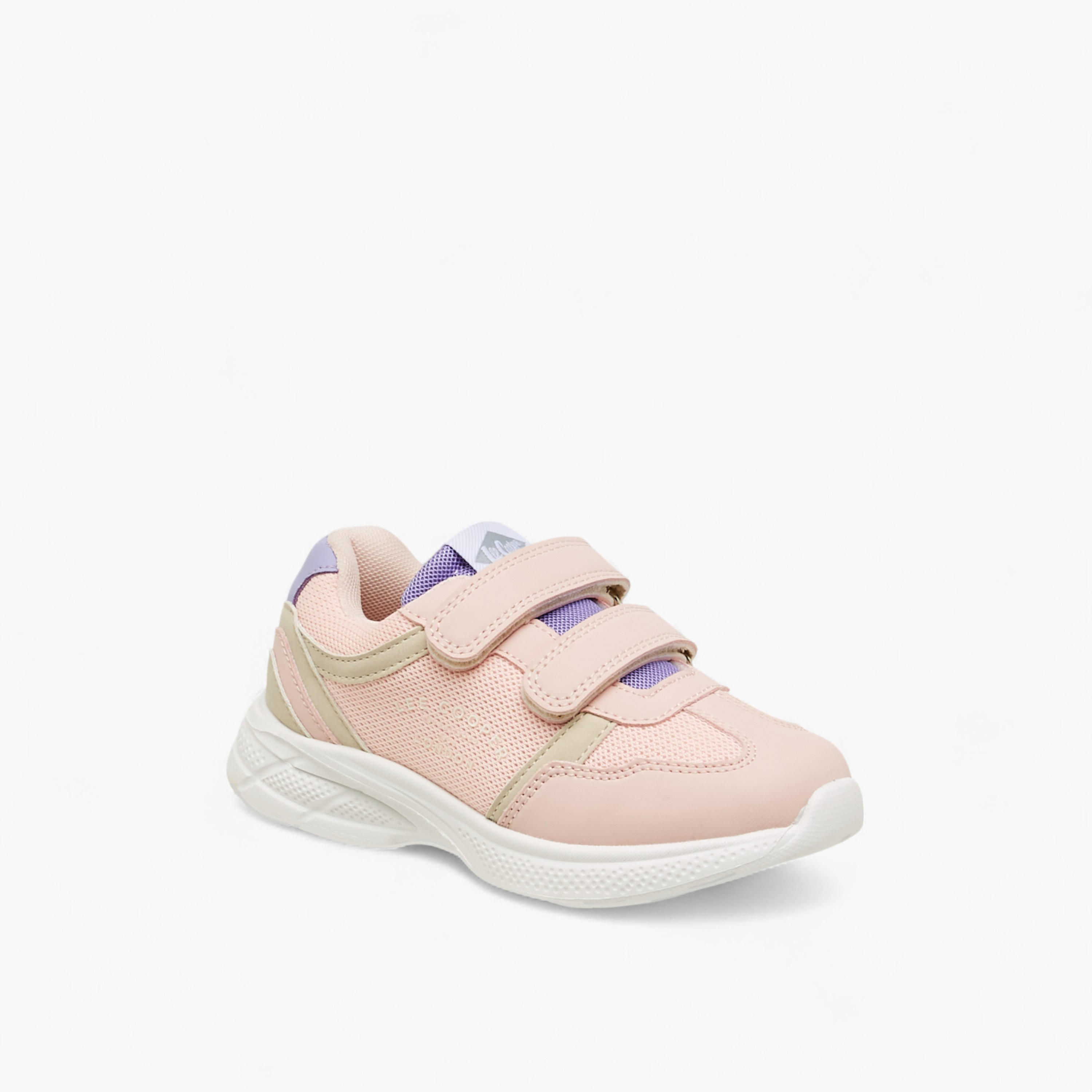 Lee Cooper Girls' Panelled Sneakers with Hook and Loop Closure-girls-shoes-sneakers-image-2