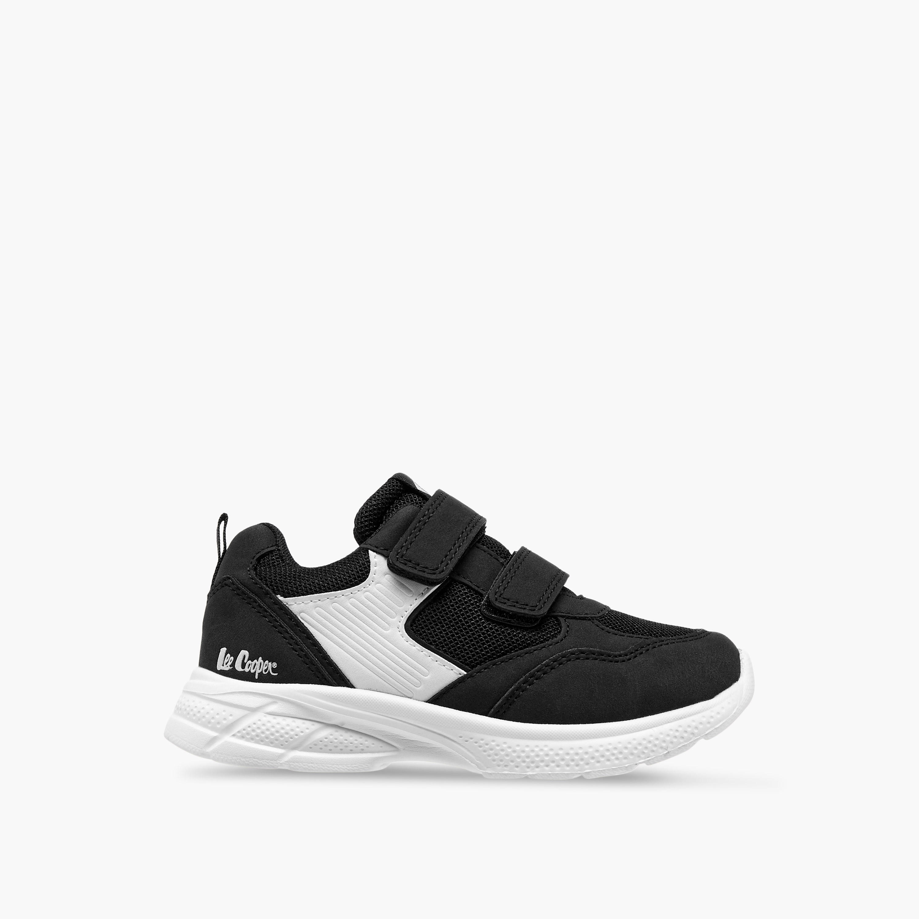 Lee Cooper Boys' Panelled Sneakers with Hook and Loop Closure-boys-shoes-sneakers-image-3