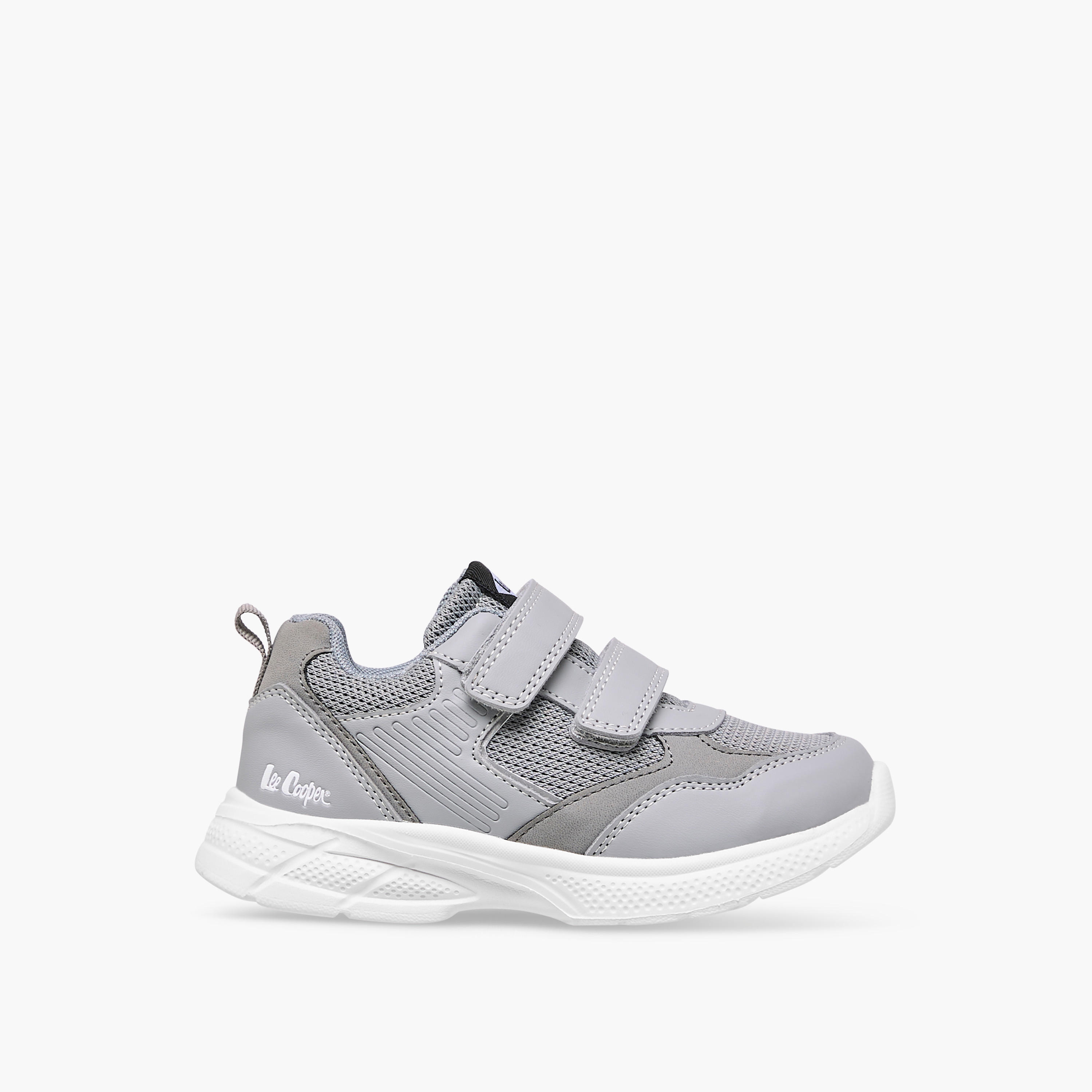 Lee Cooper Boys' Panelled Sneakers with Hook and Loop Closure-boys-shoes-sneakers-image-3
