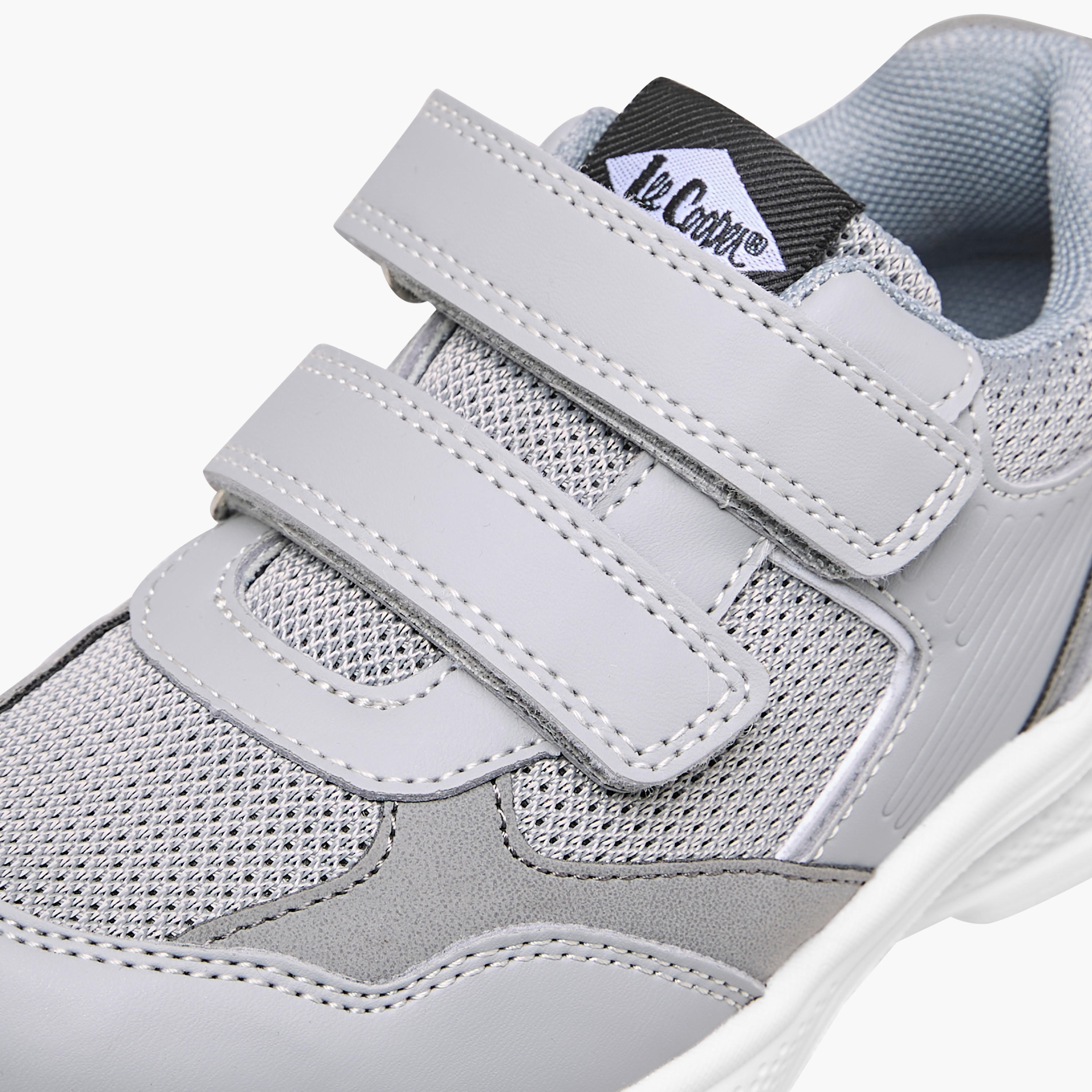 Lee Cooper Boys' Panelled Sneakers with Hook and Loop Closure-boys-shoes-sneakers-image-4