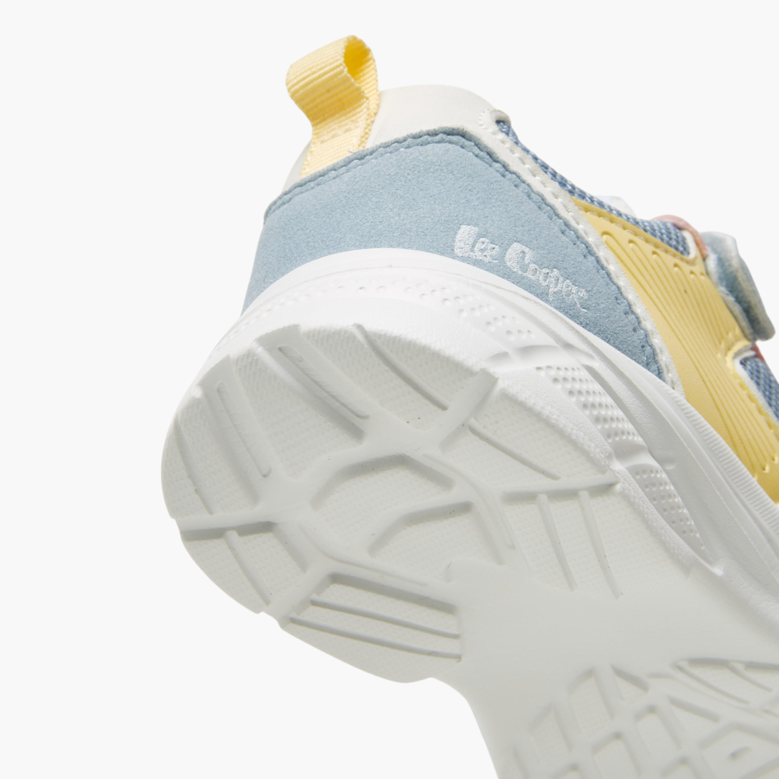 Lee Cooper Girls' Panelled Sneakers with Hook and Loop Closure-girls-shoes-sneakers-image-5
